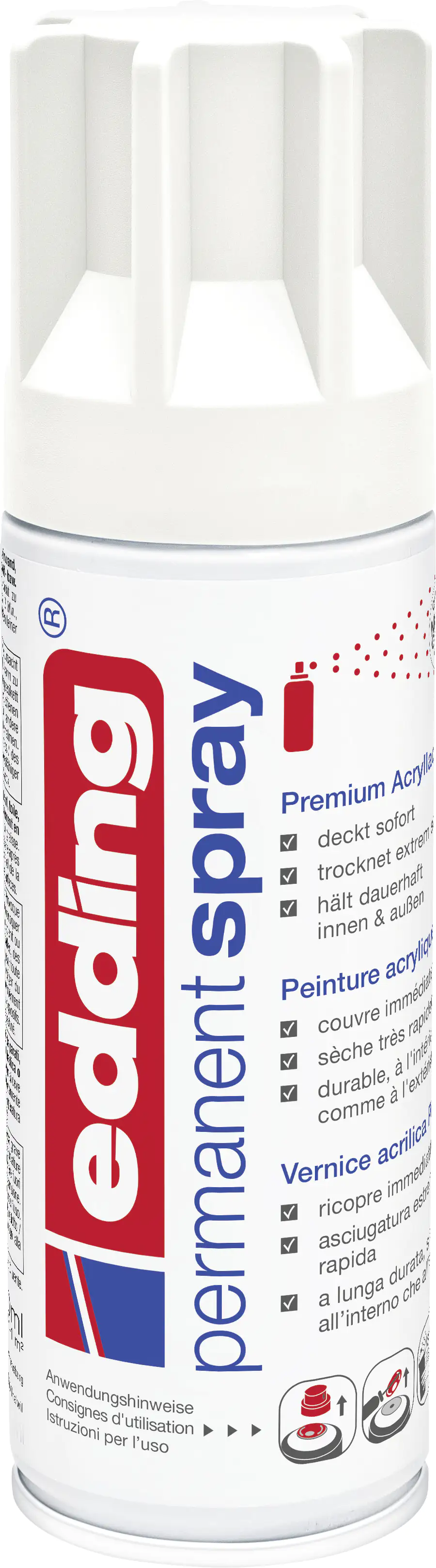edding 5200 Permanent Spray Premium verkehrsweiß matt Acrylic Paint