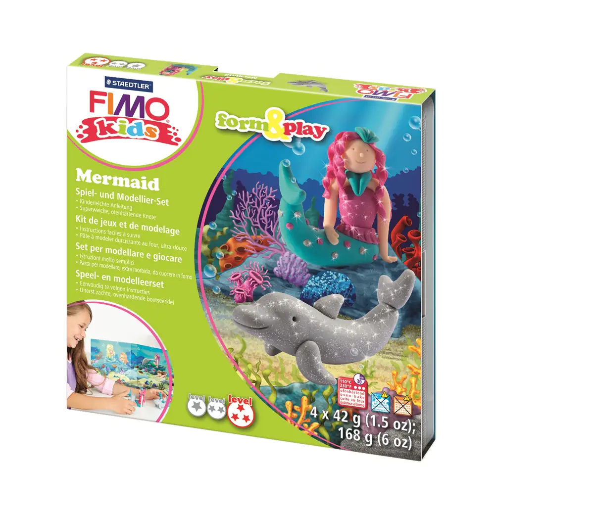 Fimo Modelliermasse kids form & play Mermaid
