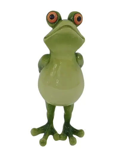 Dekofigur Frosch stehend 25 x 12,5 cm grün