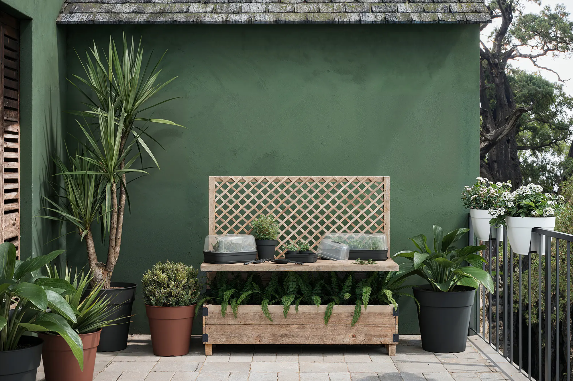 Artevasi Anzuchttopf Madagascar Kunststoff trockengrün Ø 13 x 12 cm 