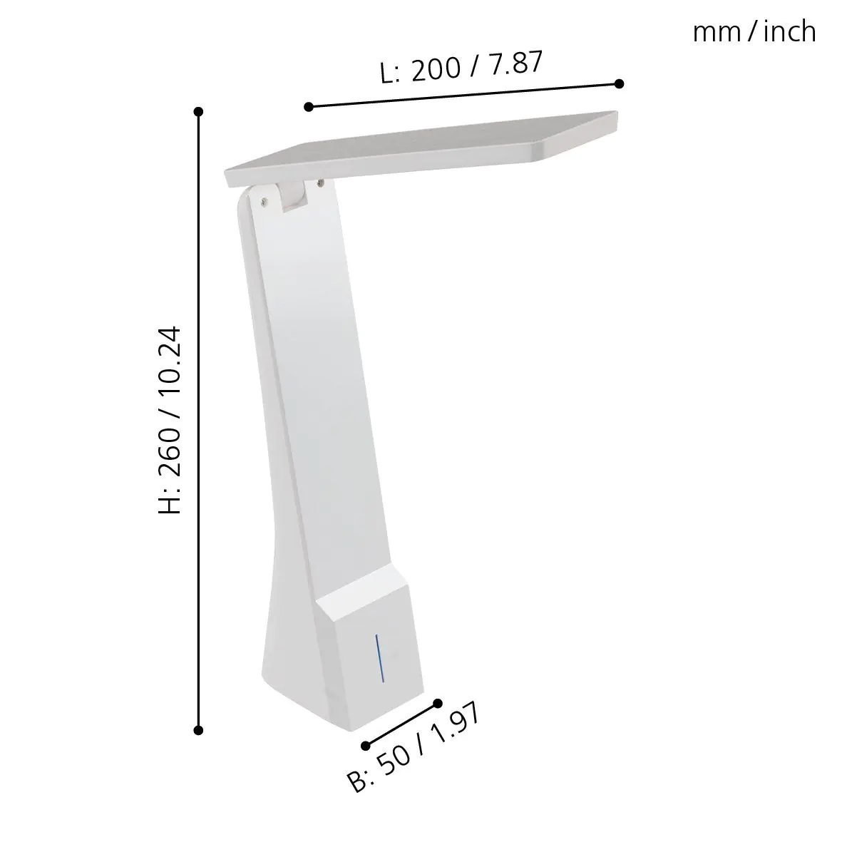 Eglo LED Tischleuchte La Seca 26 x 5 cm dimmbar, warmweiß-kaltweiß