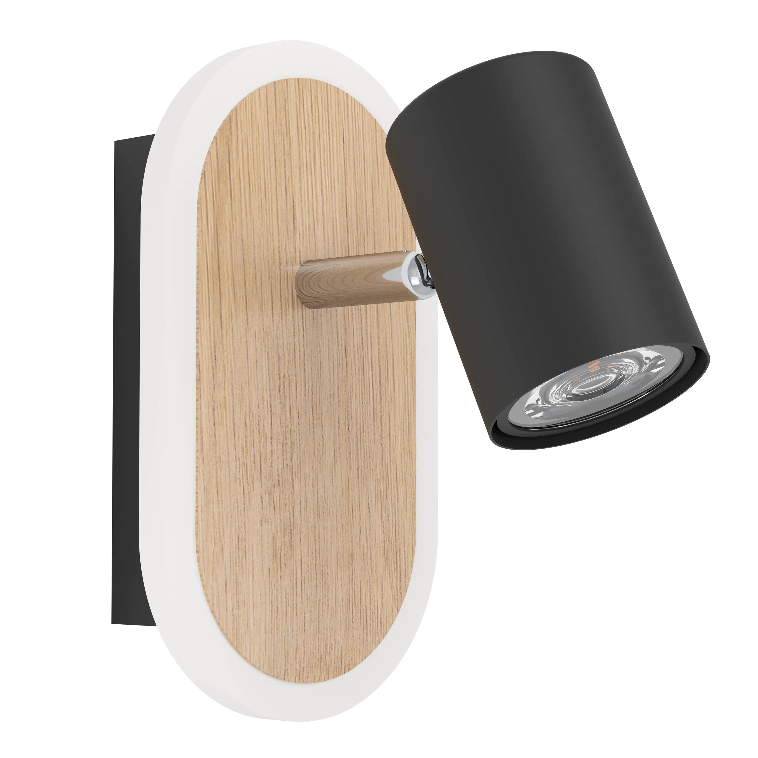Eglo LED Wandleuchte Rimbocchi 1x6W, 750 lm, 3000K, warmweiß, schwarz