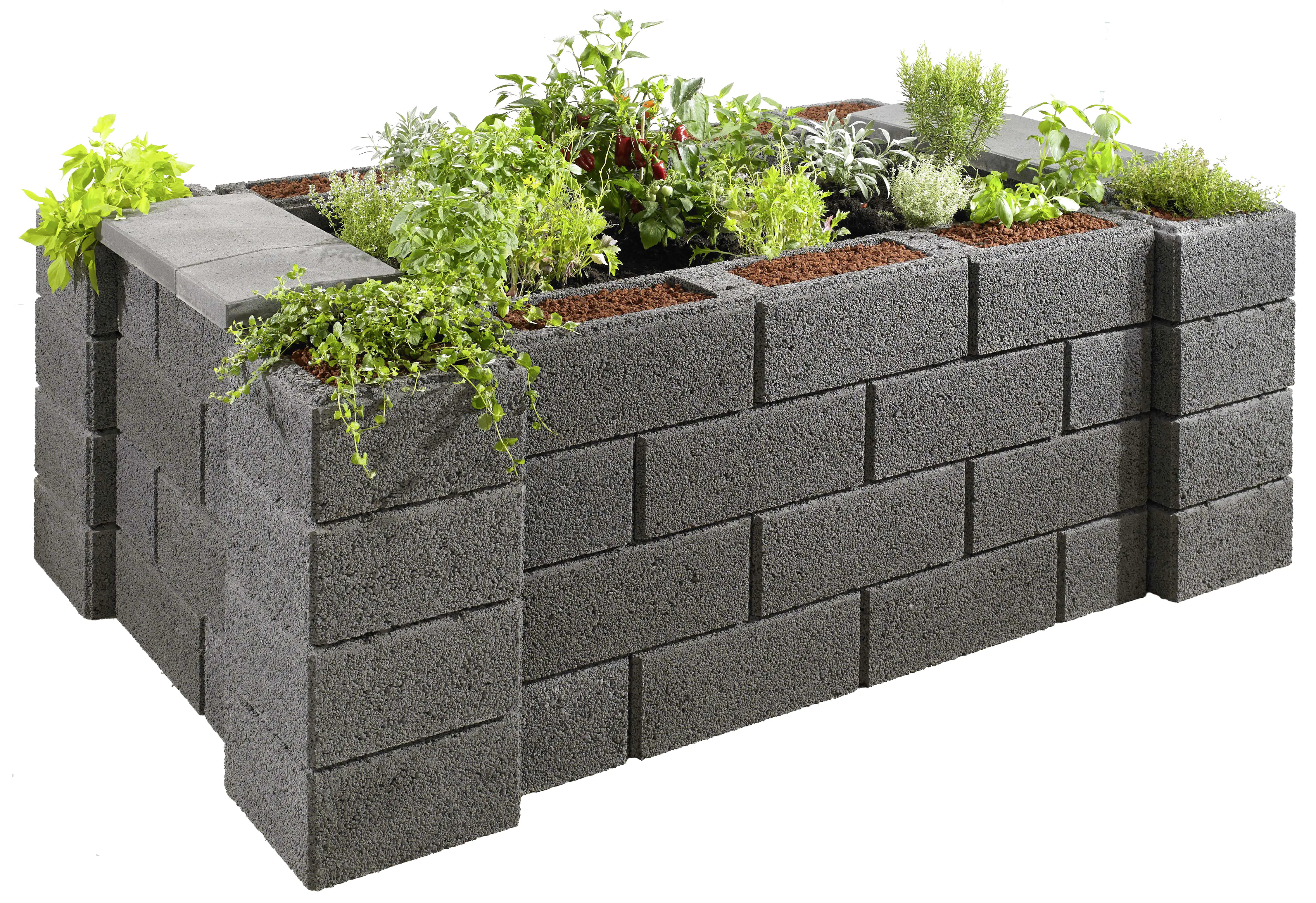 Kann Hochbeet-Set 6 Garten 230 x 150 x 85 cm anthrazit