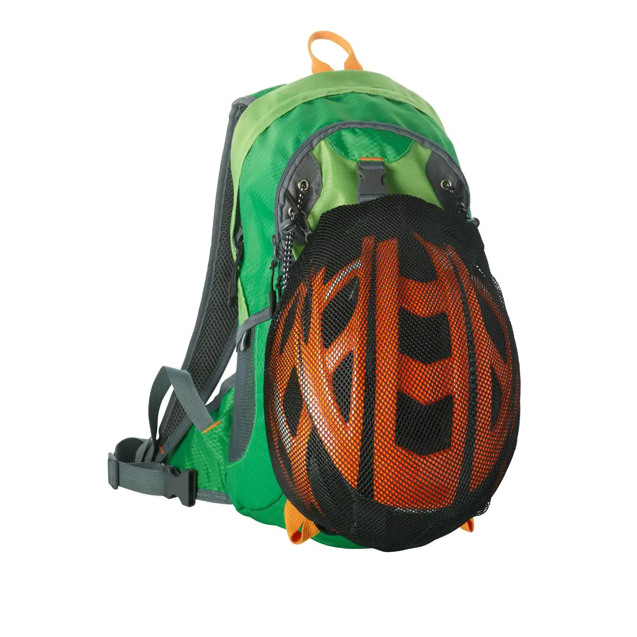 Fischer Fahrrad-Rucksack grün mit Helmnetz
