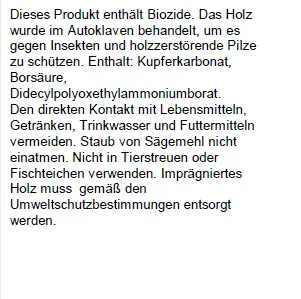 Kantholzpfosten 300 cm, 70 x 70 mm, kesseldruckimprägniert