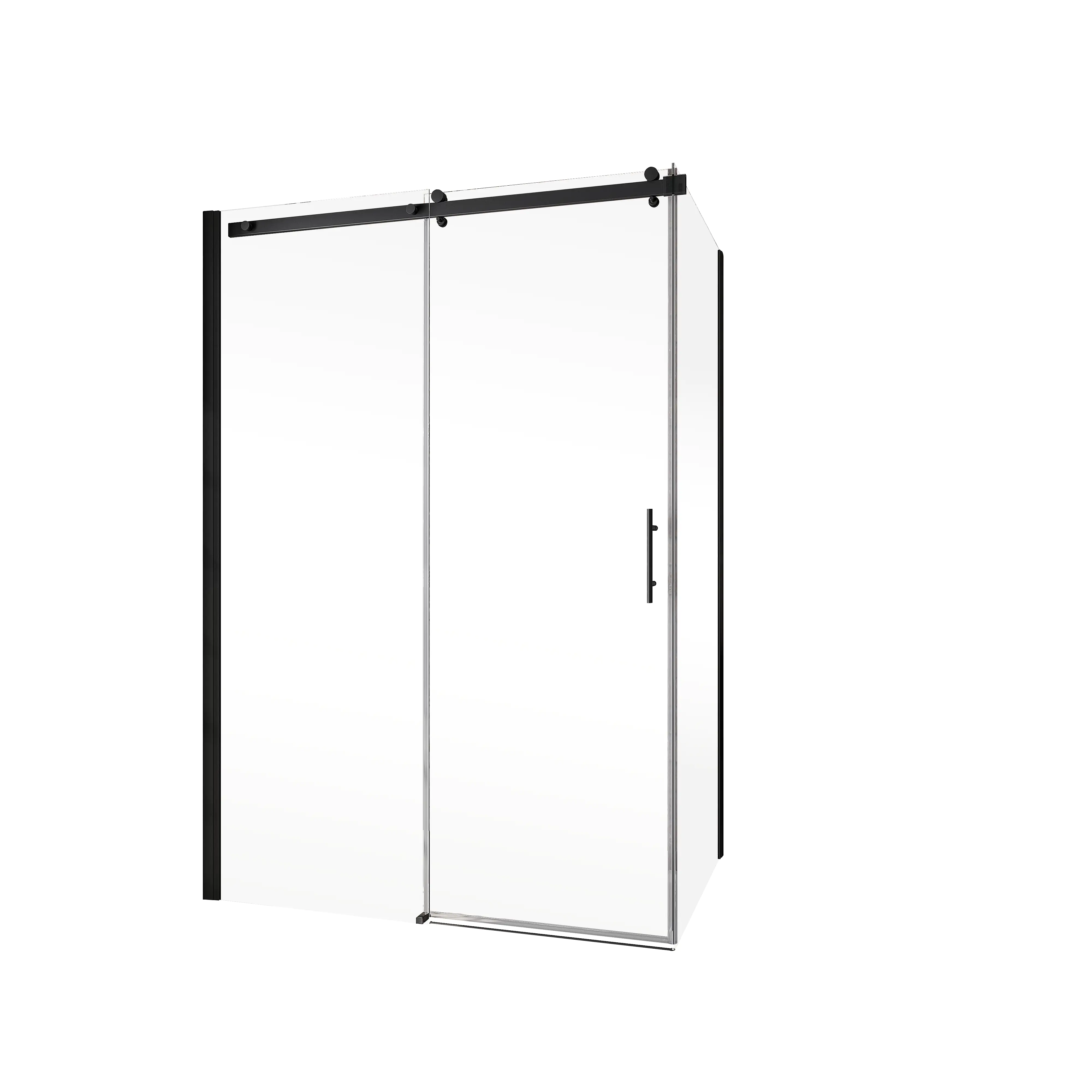 Schulte Schiebetür mit Seitenwand Alexa Style 2.0 120 x 80 cm mattschwarz