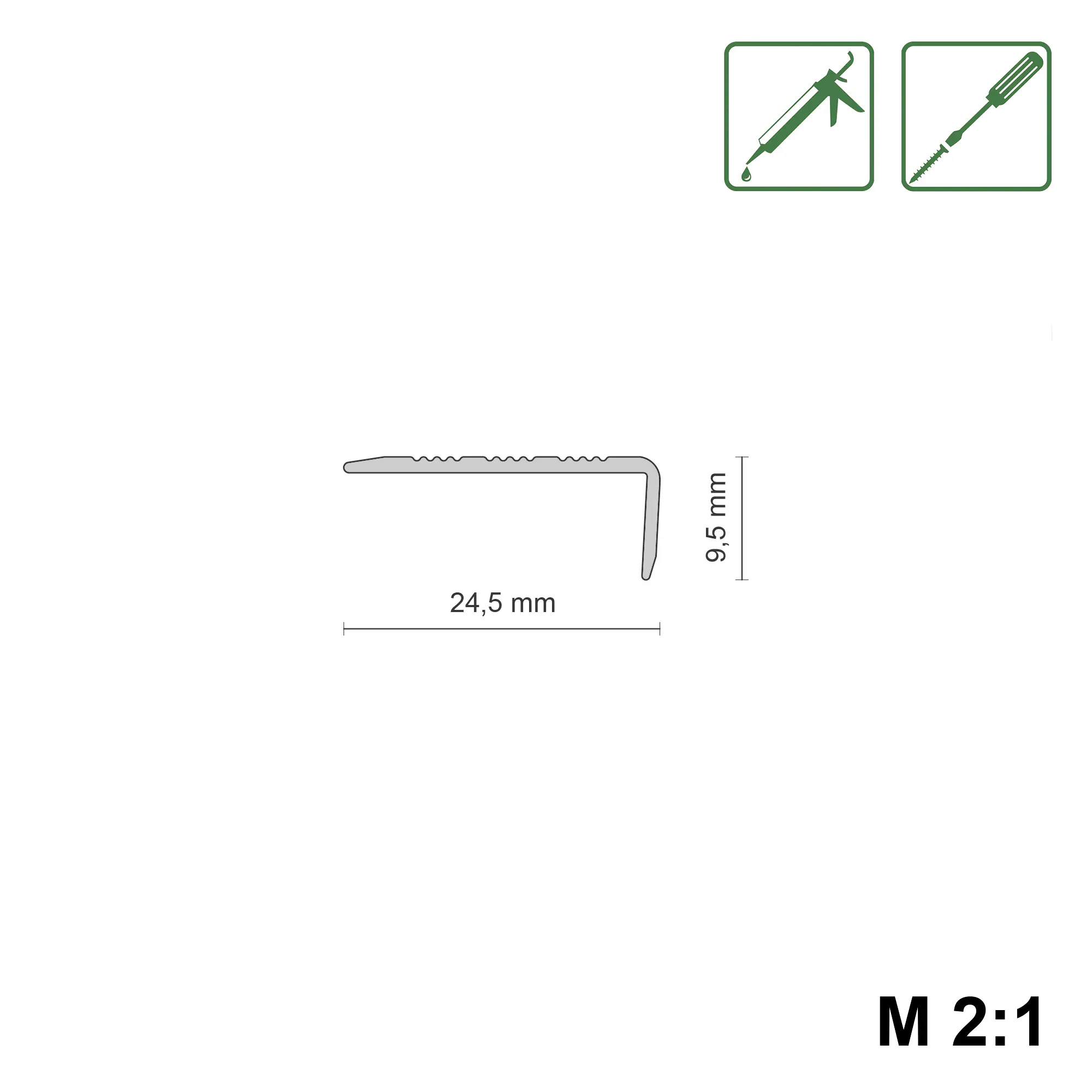 Winkelprofil 90 cm 10 x 25 mm