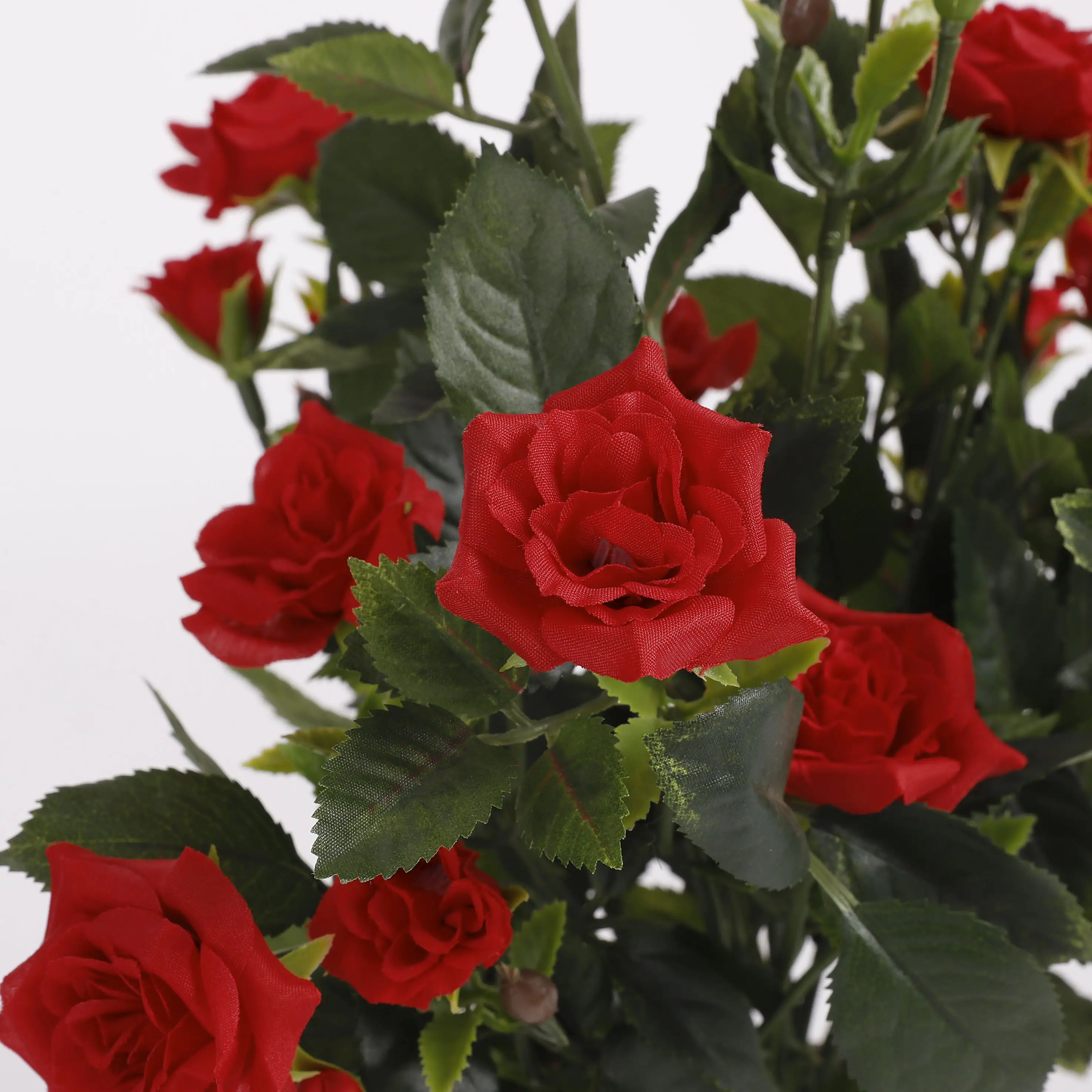Mica künstlicher Rosenstrauch rot im Blumentopf 33 x 25 cm