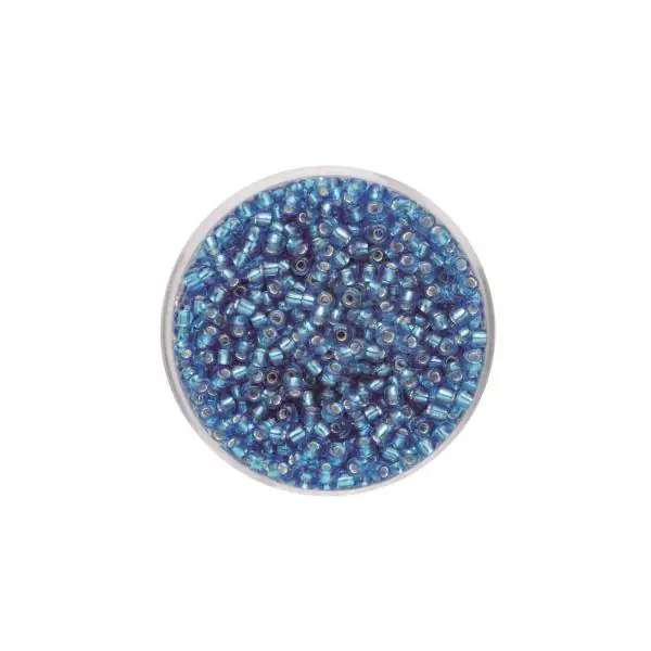 Glorex Rocailles Silbereinzug 2,6 mm 17 g, saphir