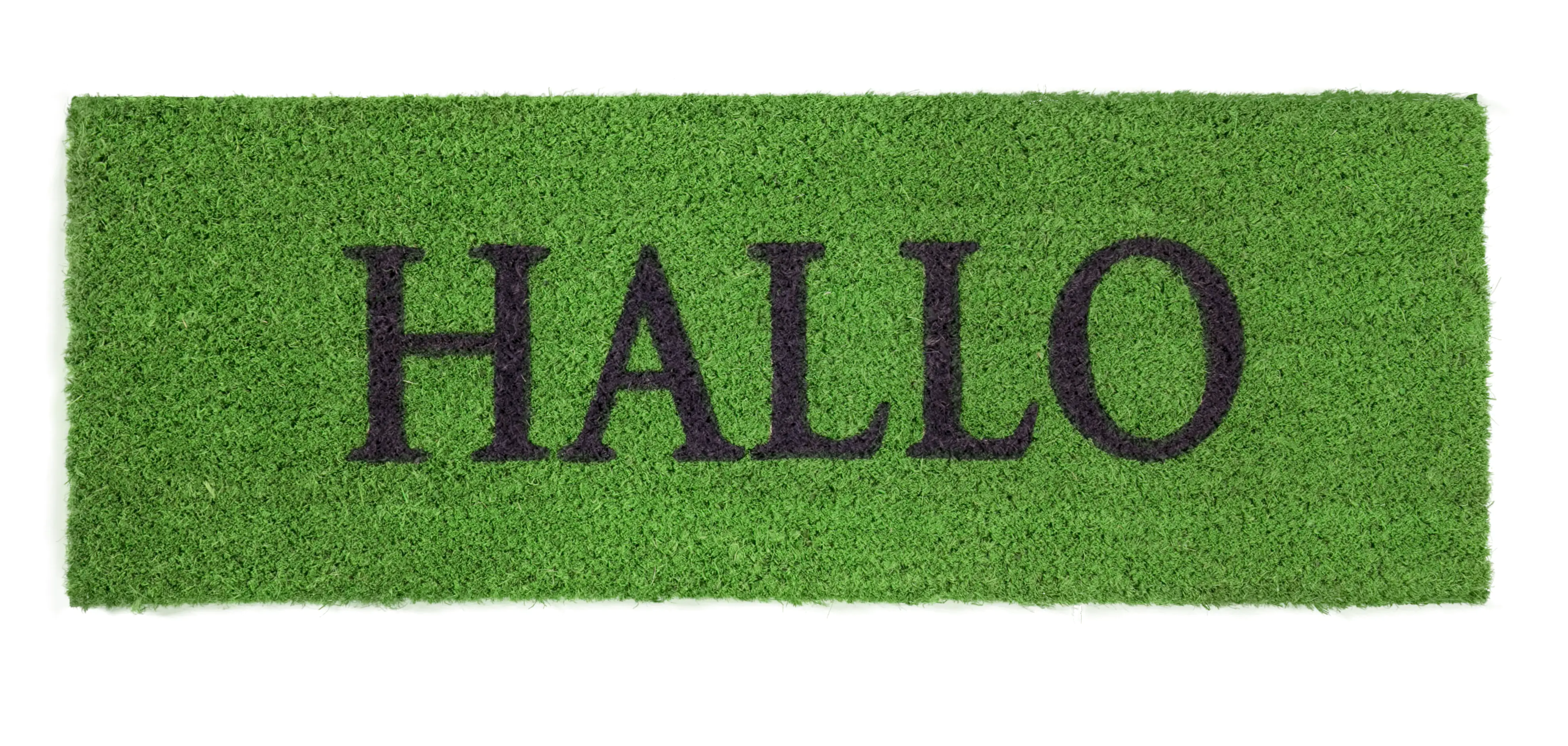 Fußmatte Hallo Kokos grün, 26 x 75 cm