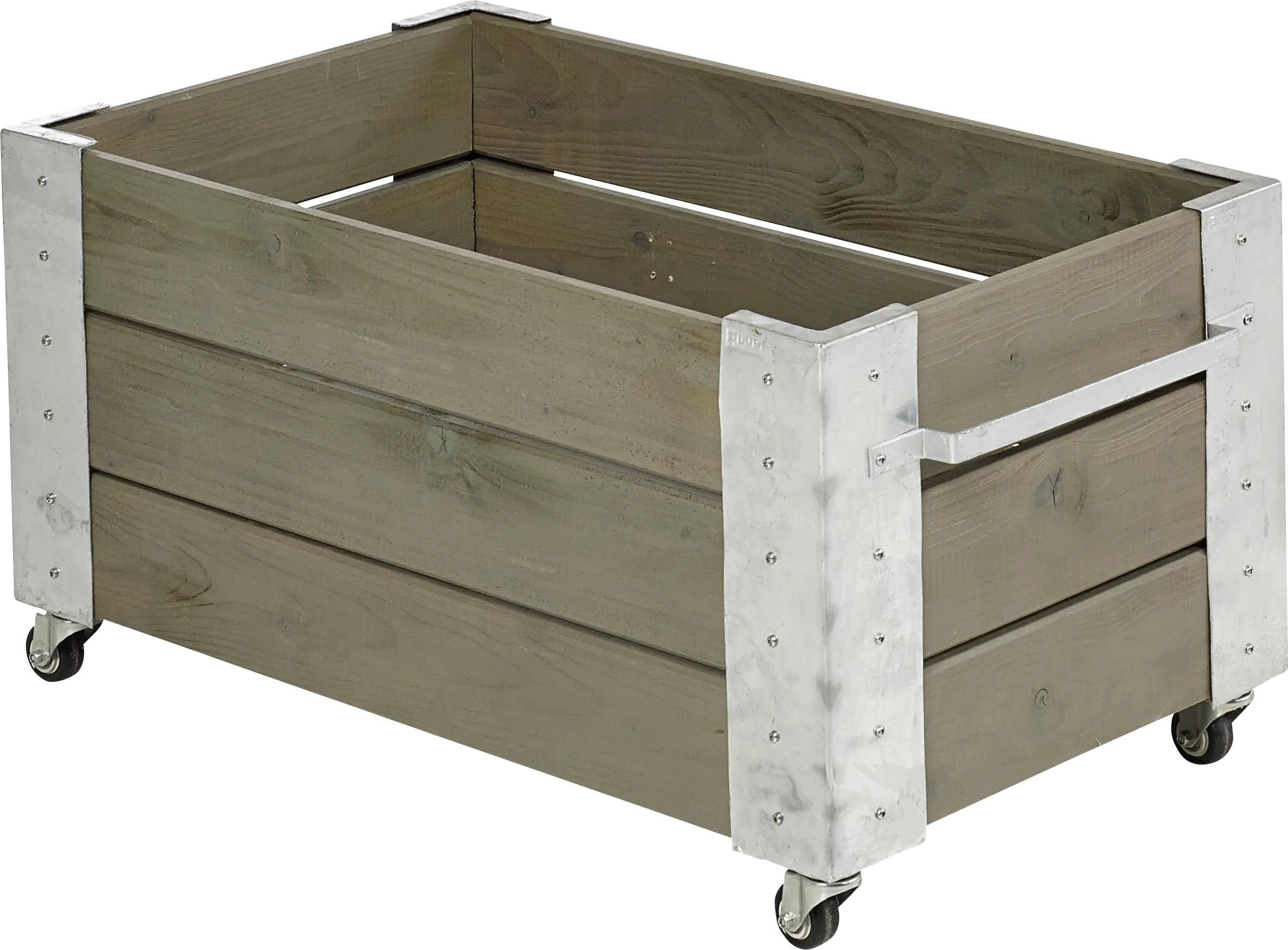Plus Blumenkasten Cubic 87 x 50 x 47 cm graubraun mit Räder