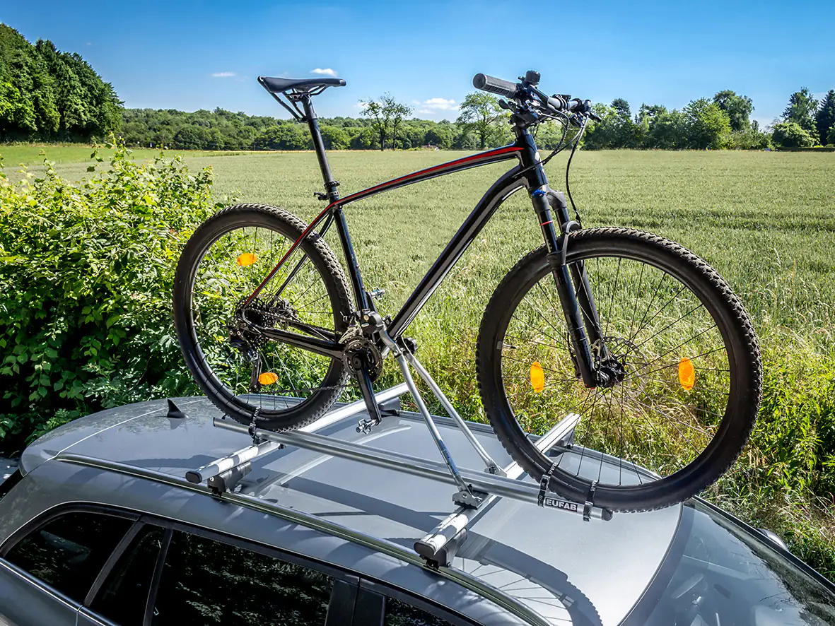 EUFAB Fahrradträgeraufsatz Alu Star für 1 Fahrrad auf dem Dachlastträger