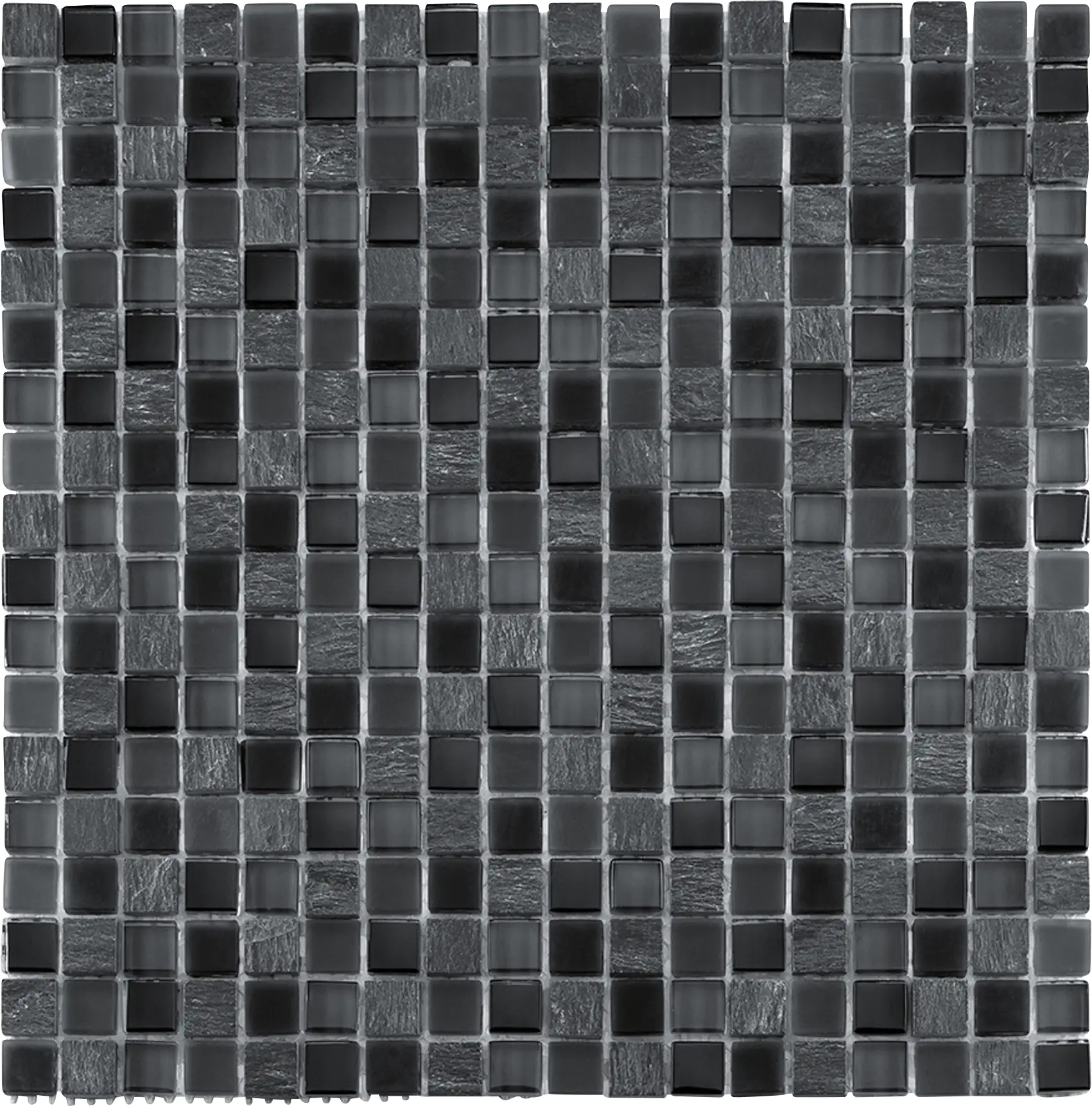 Mosaikfliese Rustica Mini 30 x 30 cm schwarz Steinmaß: ca. 1,5 x 1,5 cm