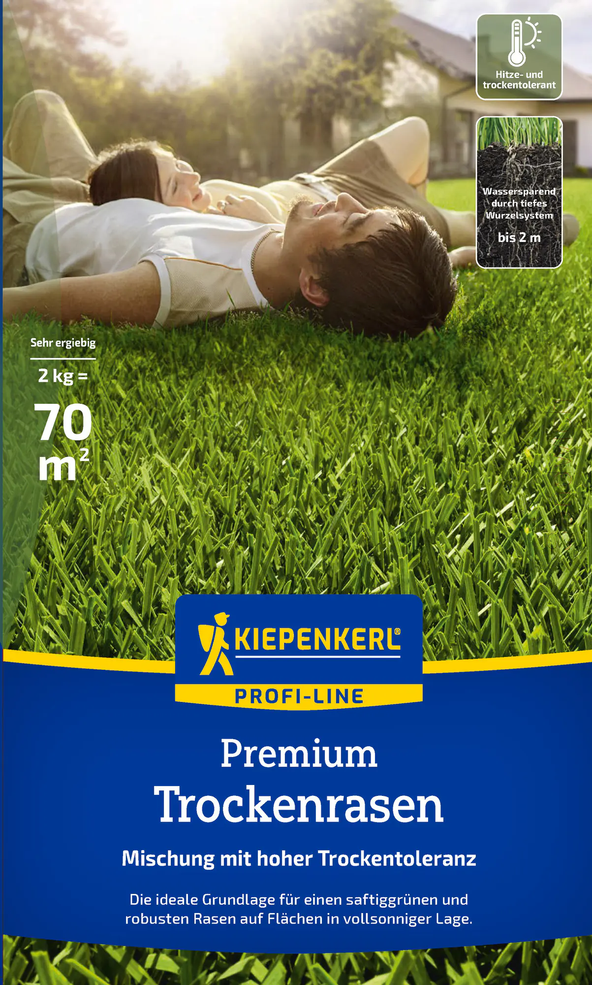Kiepenkerl Profi-Line Saatgut Premium Trockenrasen 1 kg für ca. 70 m²