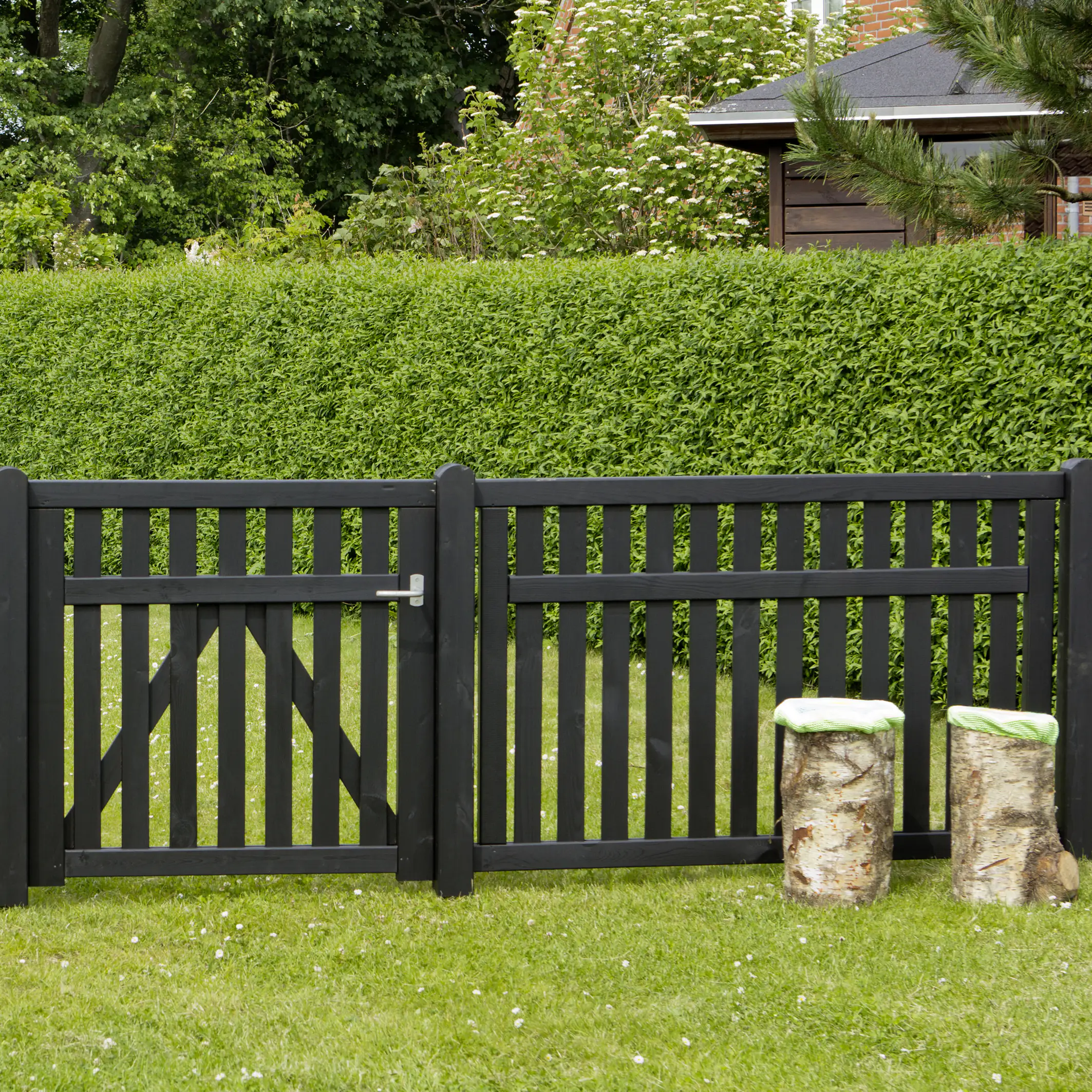 Plus Zaun Country 150 x 96 cm schwarz