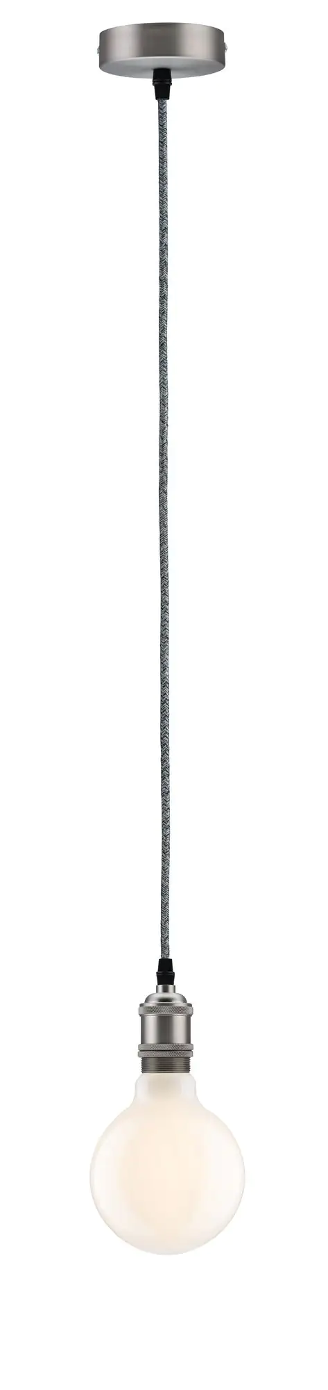 Paulmann Pendelleuchte Neordic Eldar Grau/Nickel gebürstet E27 Metall