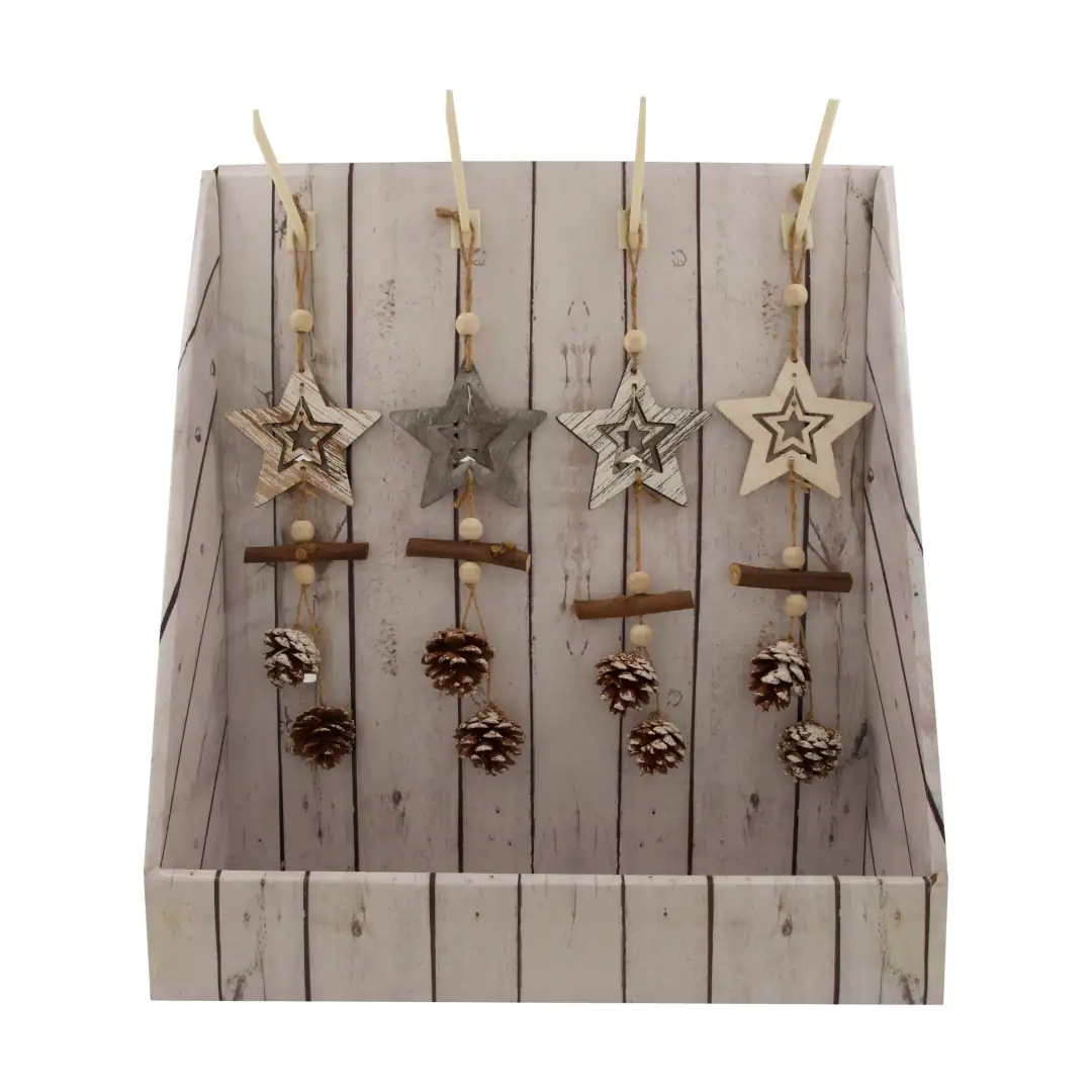 Dijk Sternhänger Kiefernzapfen/Holz 10 x 10 x 35 cm