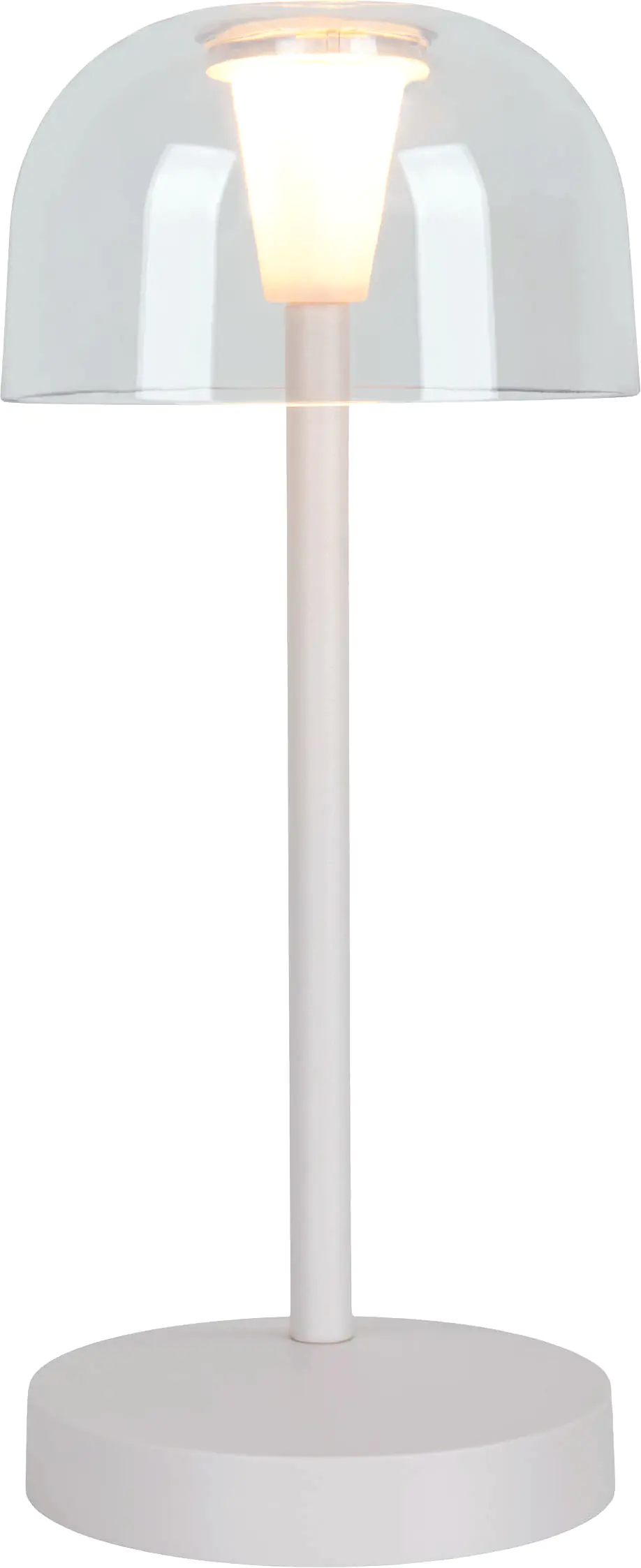Light & More LED Akku-Tischleuchte Gomba weiß dimmbar 