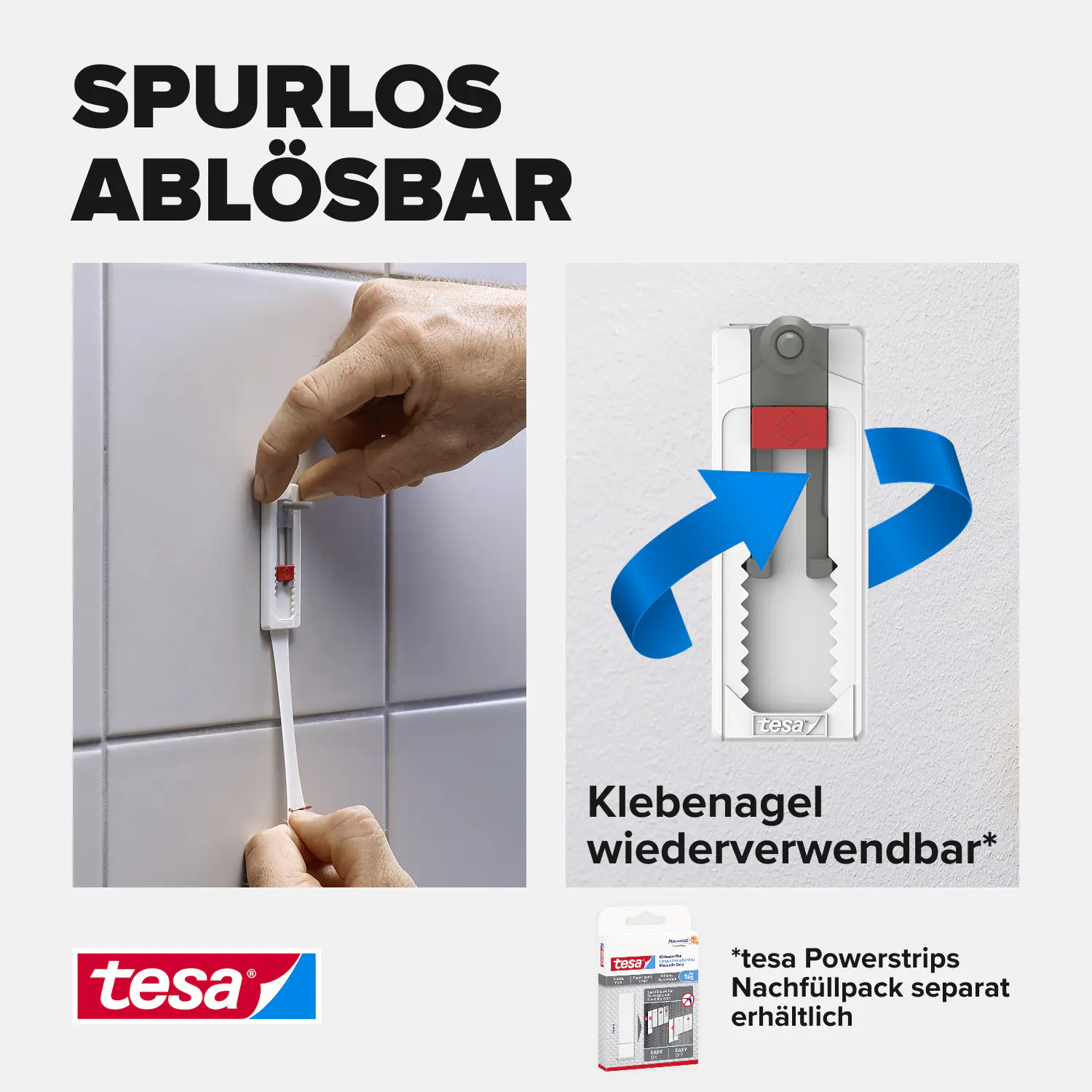 tesa Klebeschraube Traglast 3 kg, 2 Stück