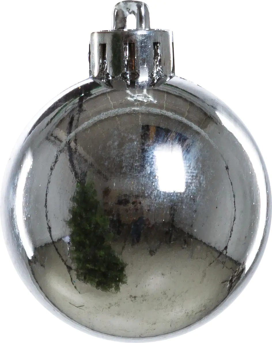 TrendLine Weihnachtskugeln bruchfest, langlebig Ø 4 cm silber 16 Stück