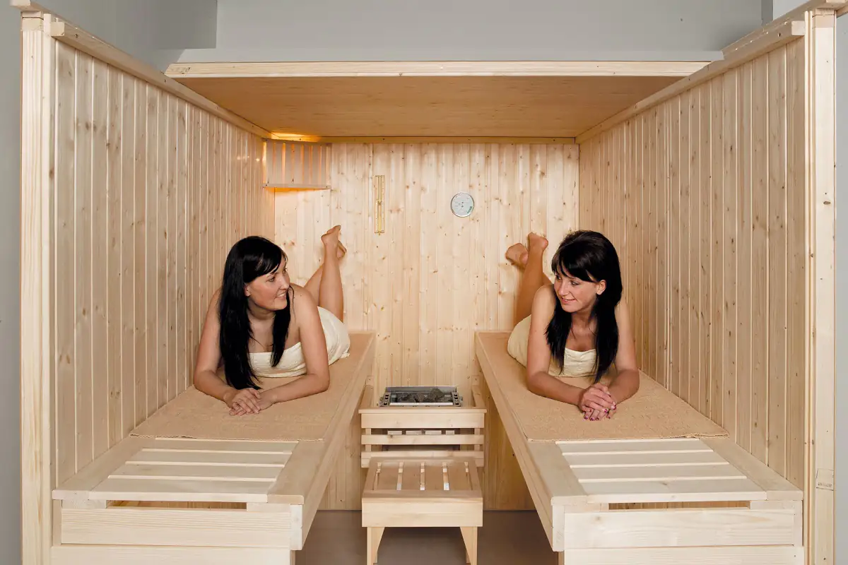 Weka Element-Sauna Kaarina 1 mit Glastür