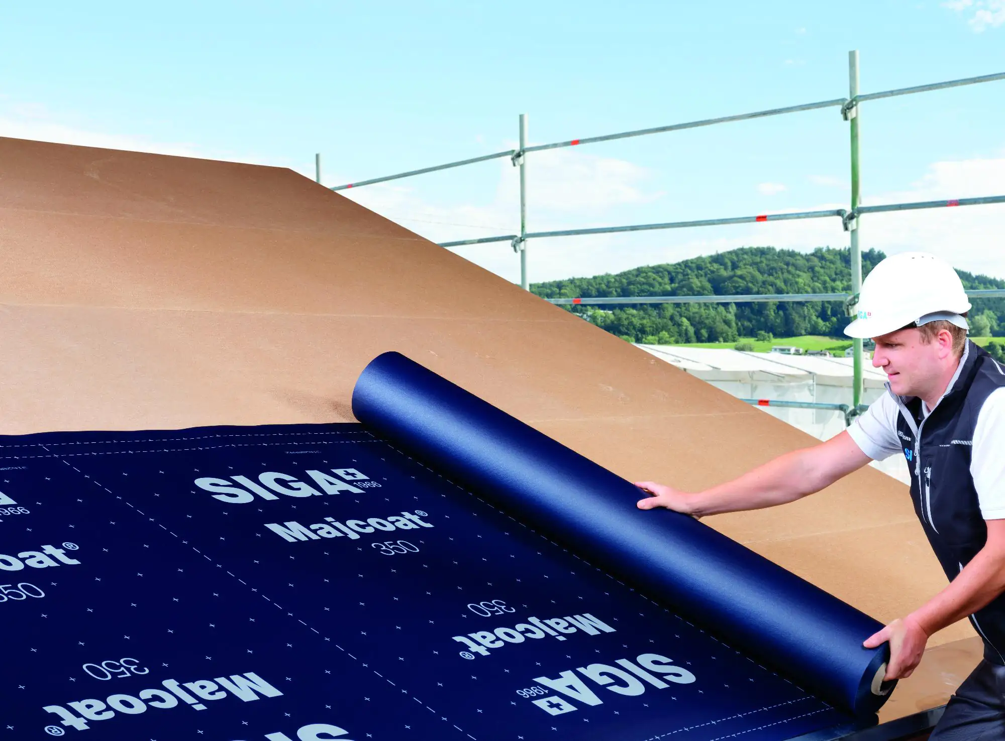 Siga Unterdeckbahn Majcoat 350 33 x 1,5 m = 50 m² blau