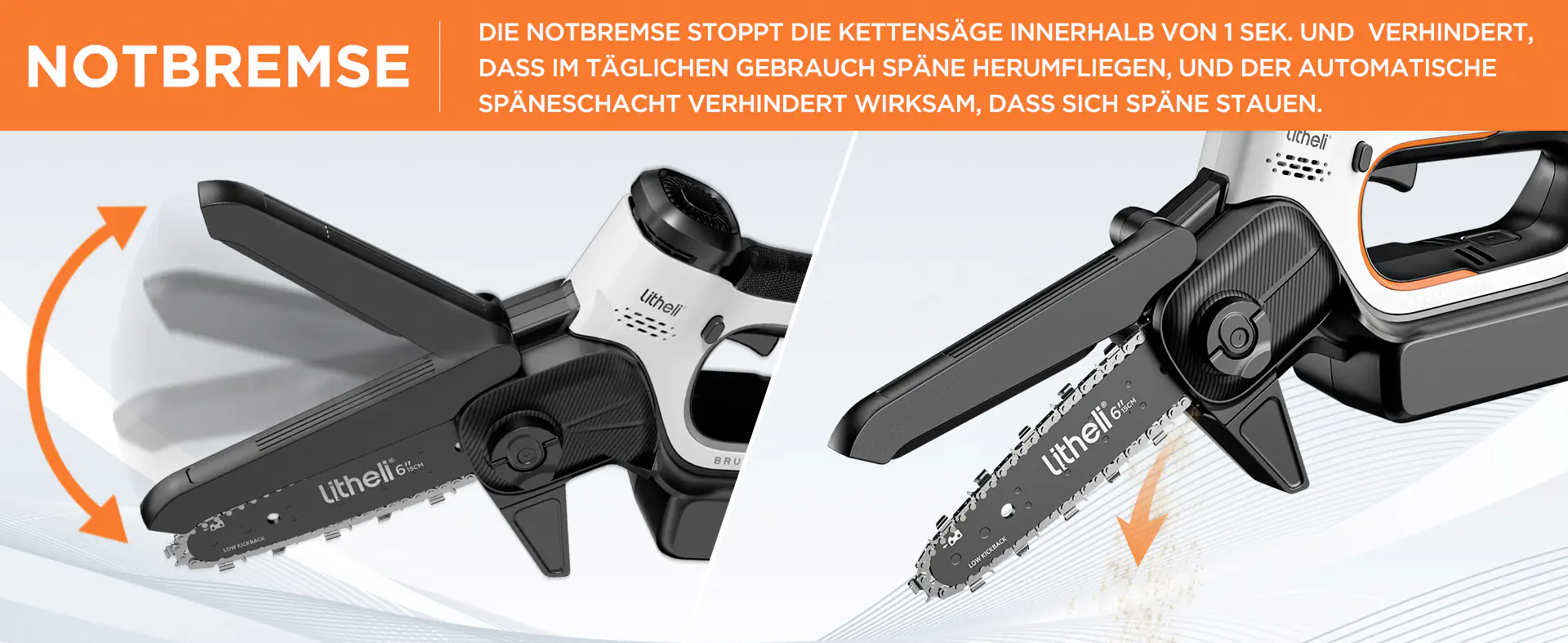 Litheli Akku Gehölzschneider U20 20V, 15cm Schwertlänge, inkl. Akku 2.0Ah
