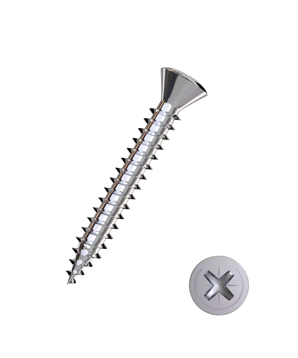 Connex Blechschrauben 4,2 x 38 mm PH 2 Linsensenkkopf - 10 Stück Edelstahl