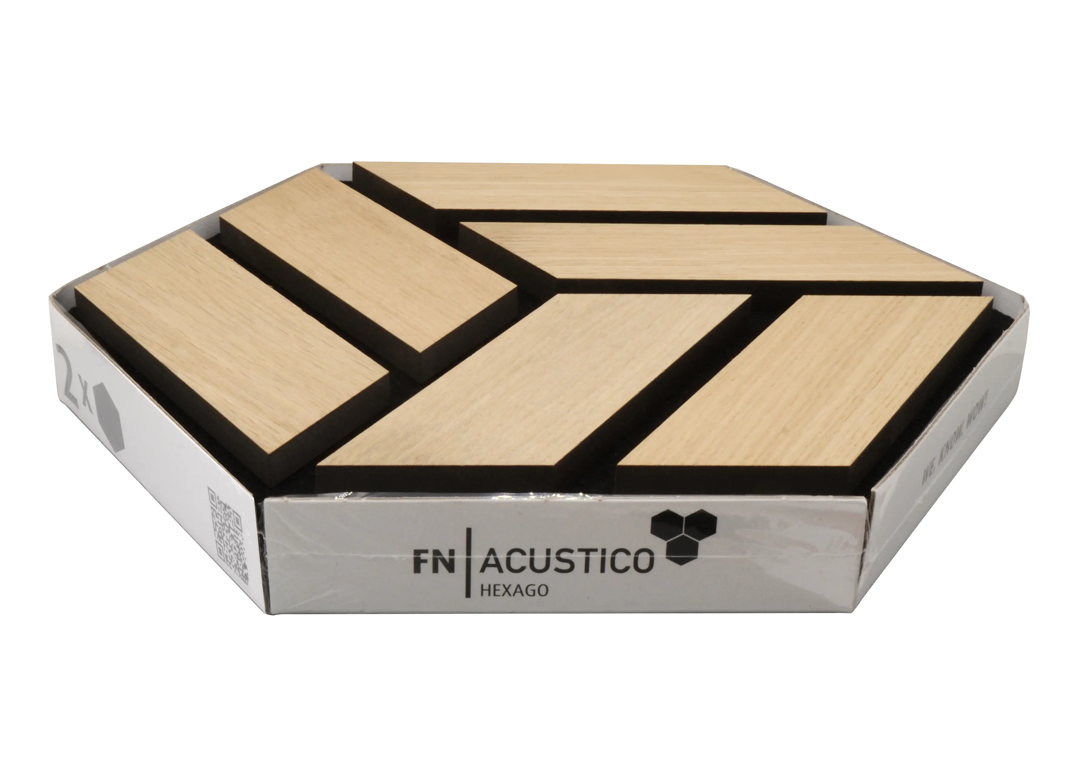 Neuhofer Akustikpaneele Hexago Eiche furniert 30 x 26 x 1,9 cm 