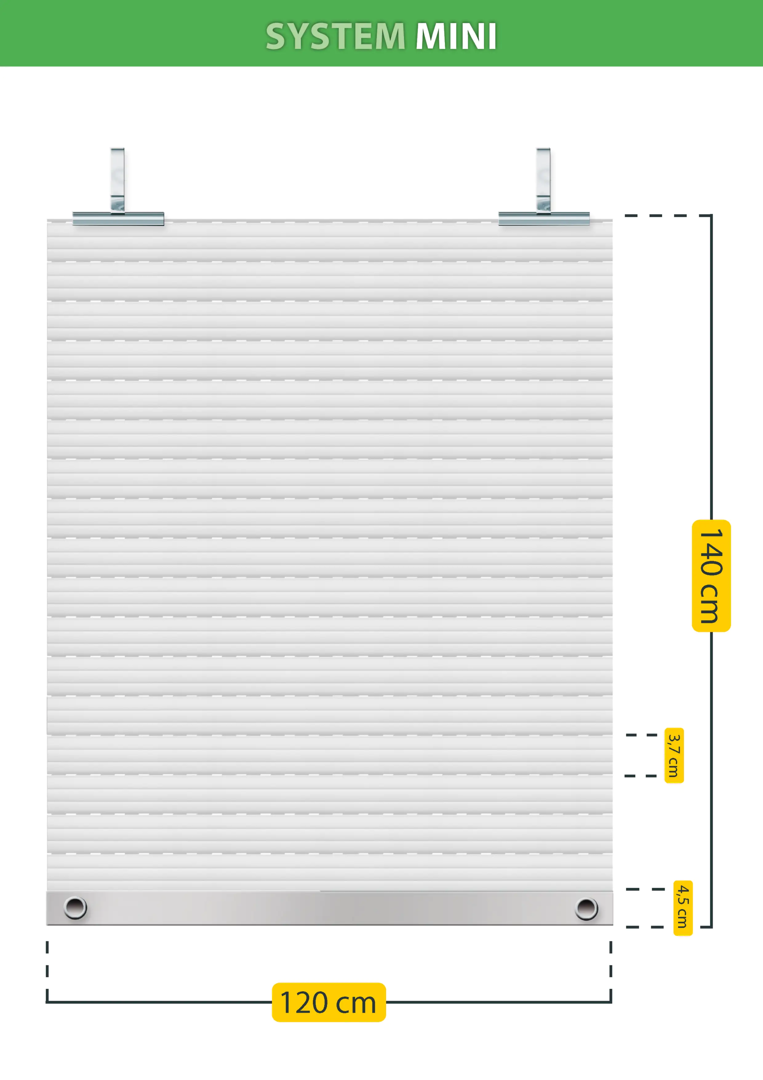 Schellenberg Rollladenpanzer Mini, weiß, 100 x 120 cm
