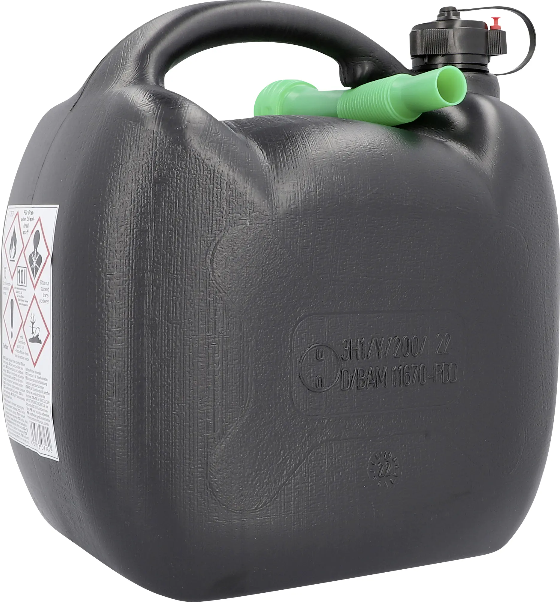 Cartrend Benzinkanister 10 Liter Volumen mit Einfüllstutzen
