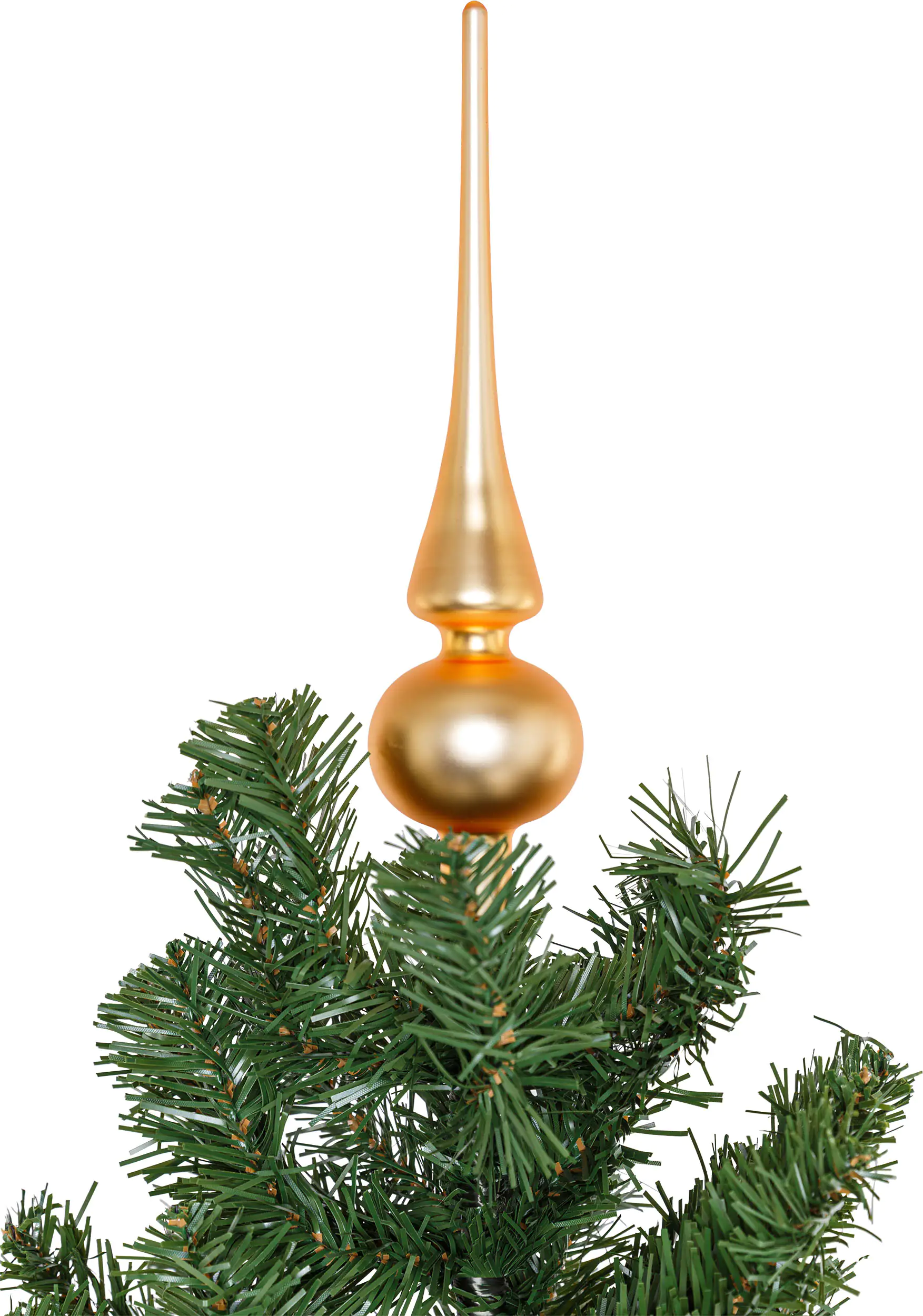 TrendLine Christbaumspitze aus Glas 26 cm gold matt