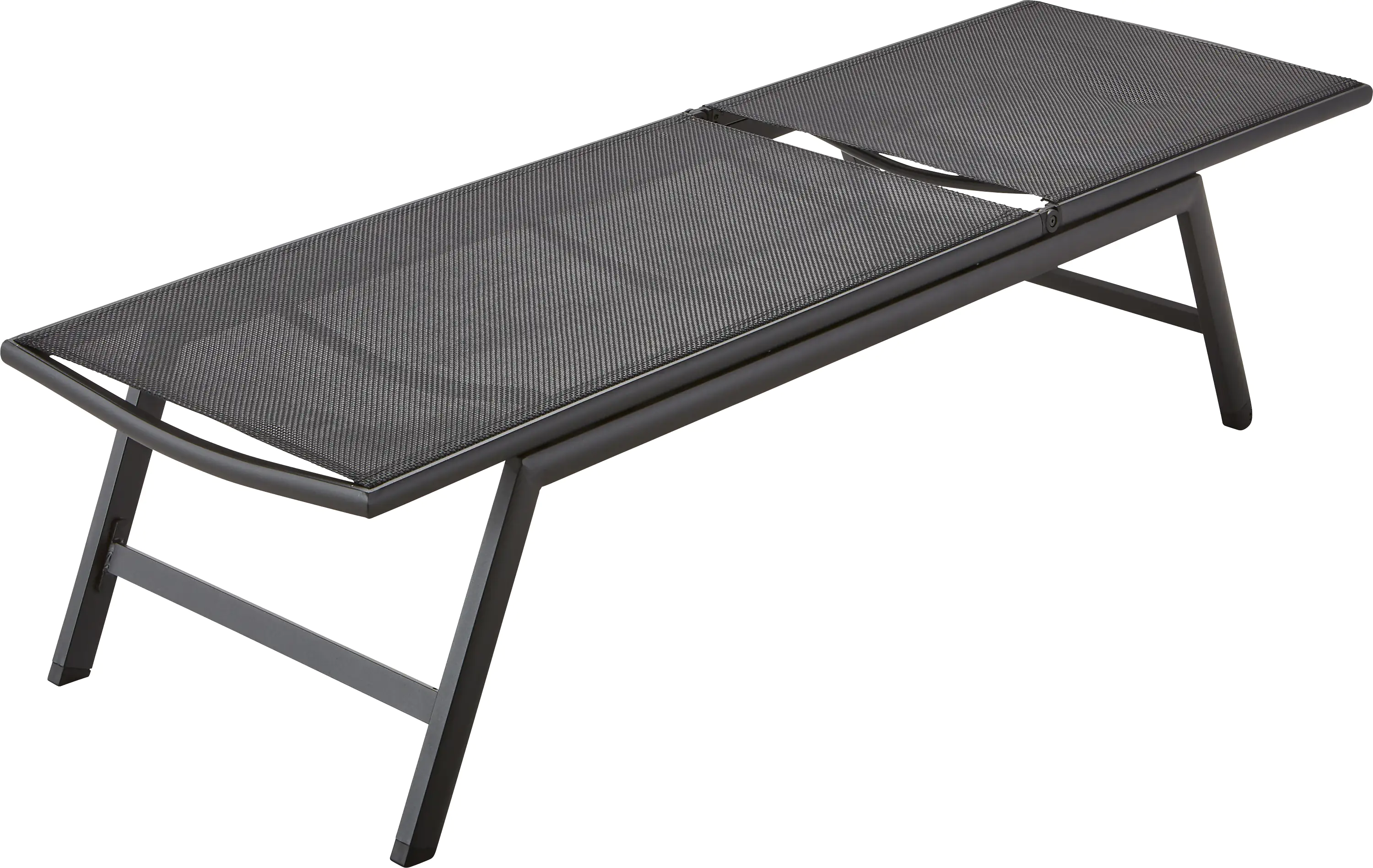 TrendLine Alu Sonnenliege Comfort Textilen Bespannung, schwarz