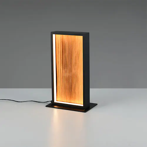Trio Tischleuchte Kalea Modern 30,3 x 18 cm warmweiß holzfarben