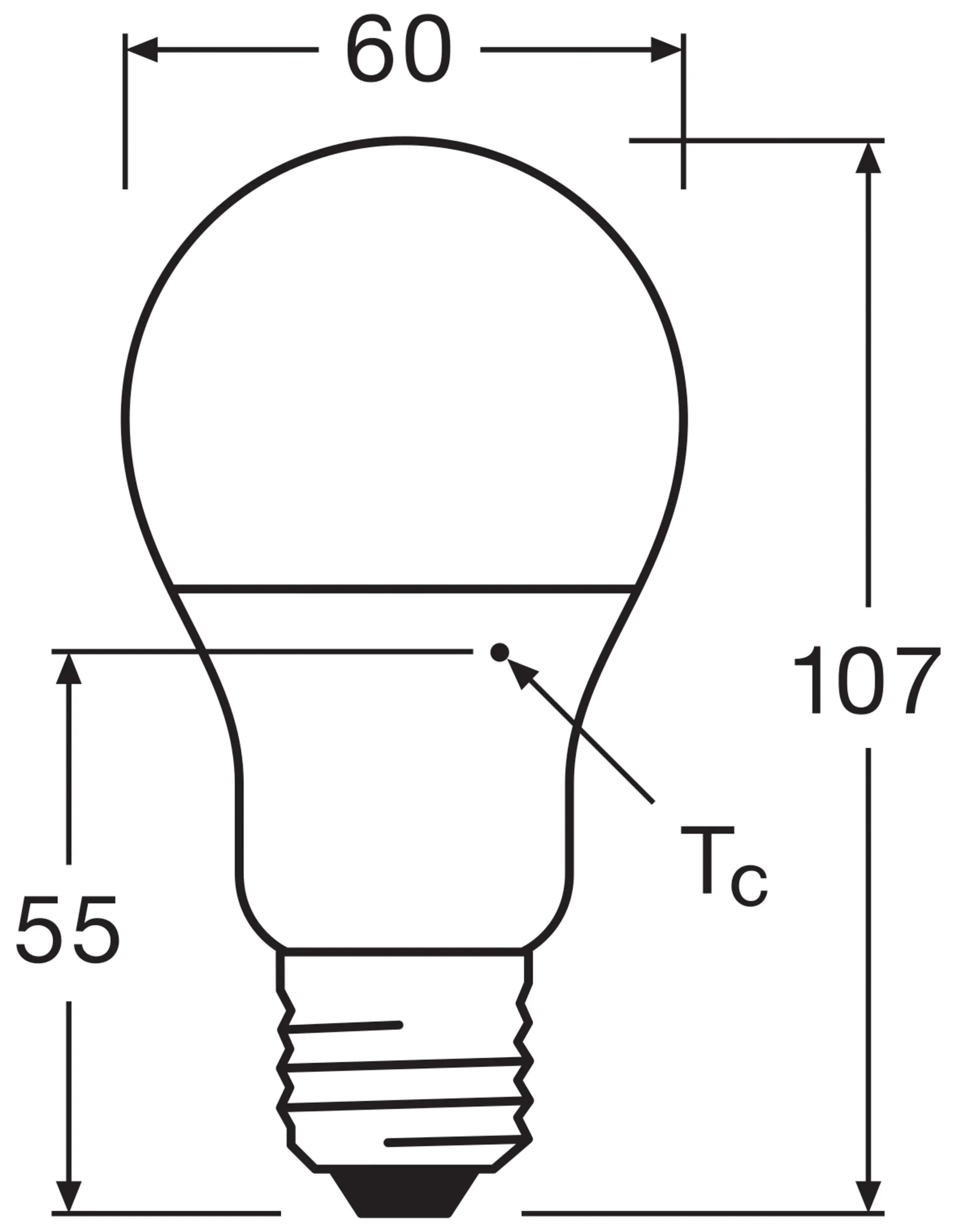 Bellalux LED Leuchtmittel Klassik A60 E27 8 W warmweiß weiß matt 