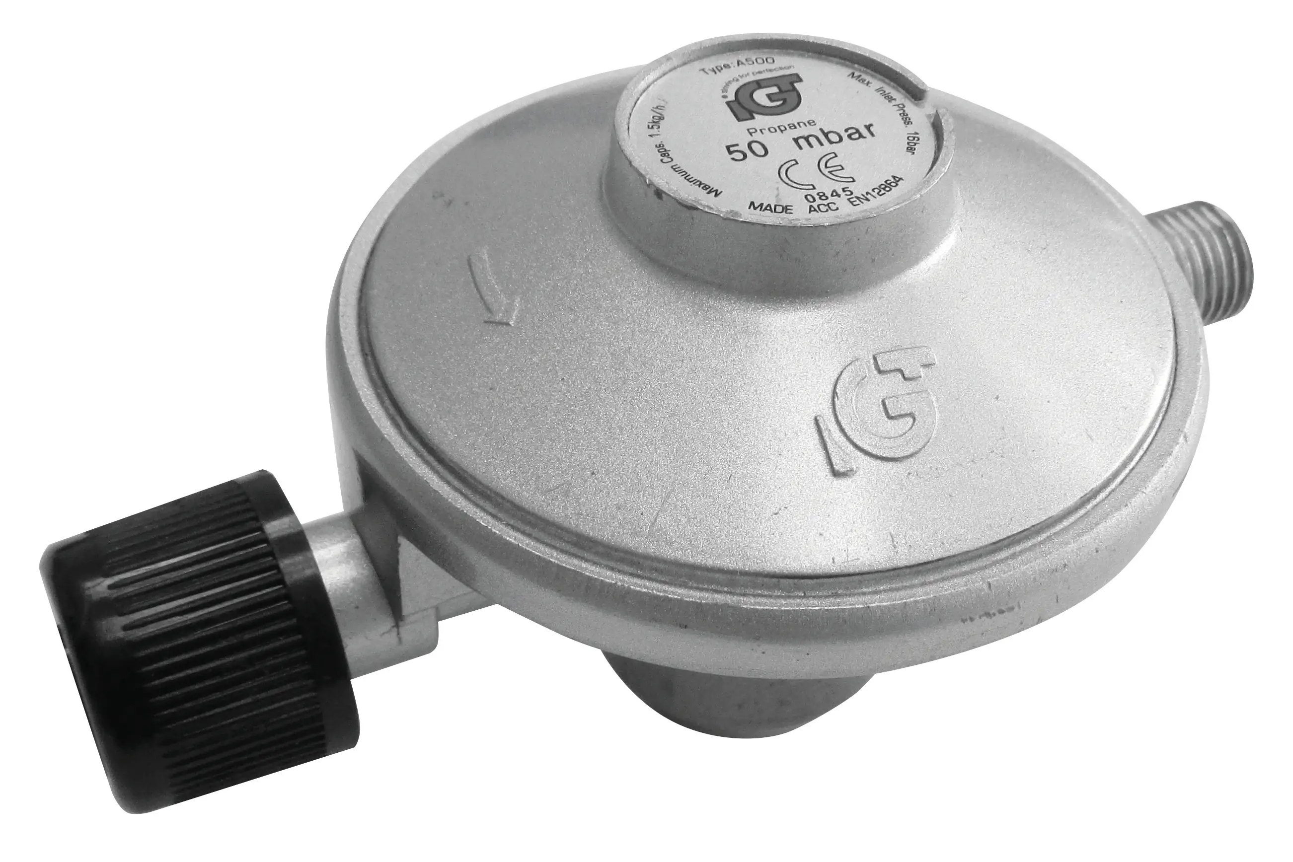 tepro Gaskartuschen-Druckregler Universalgewinde silber