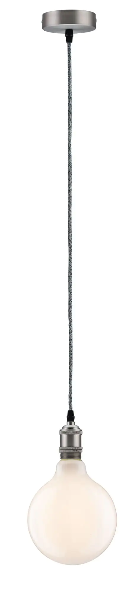 Paulmann Pendelleuchte Neordic Eldar Grau/Nickel gebürstet E27 Metall