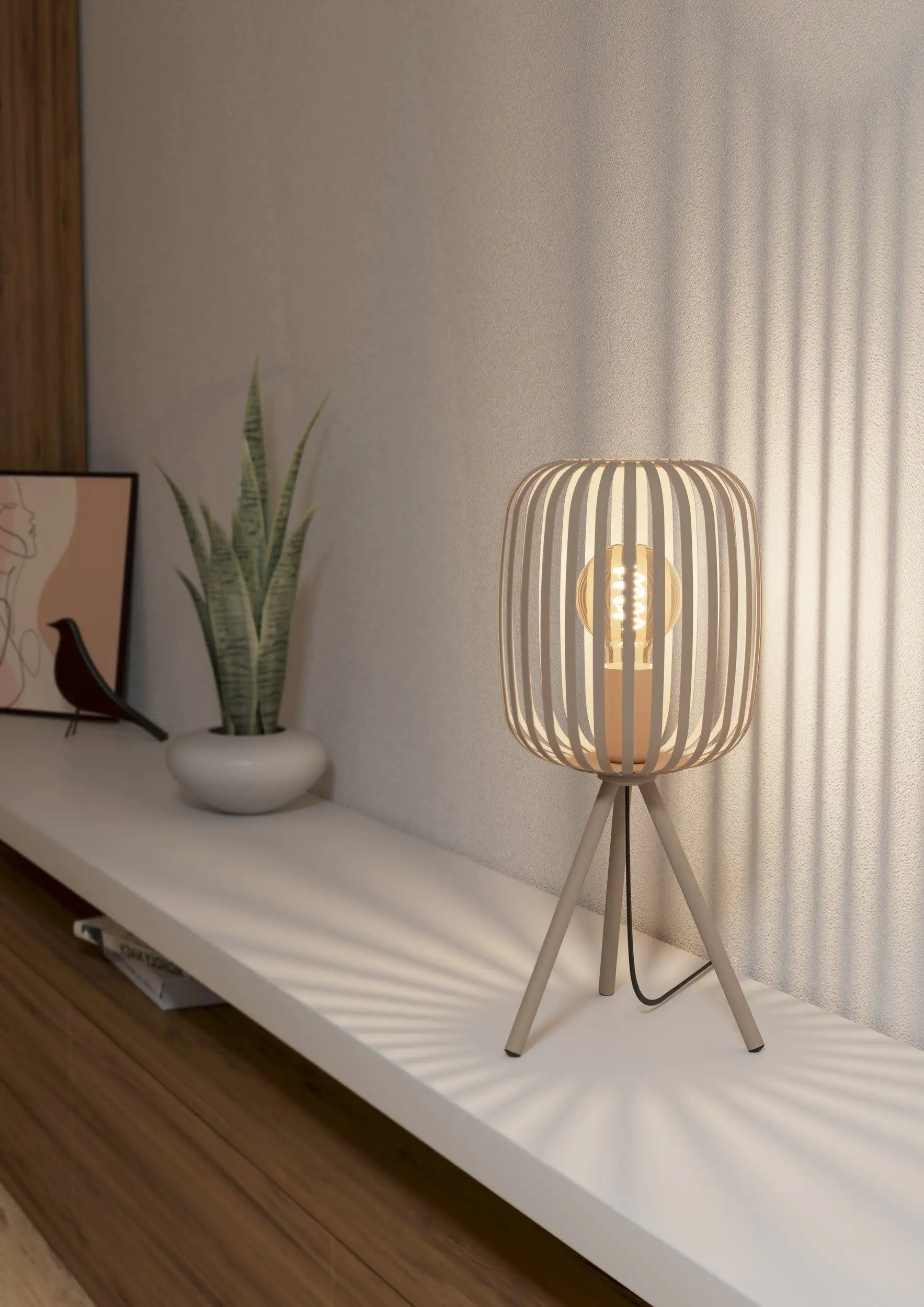 Eglo Tischlampe Romazzina 43,5 x 20 cm sand