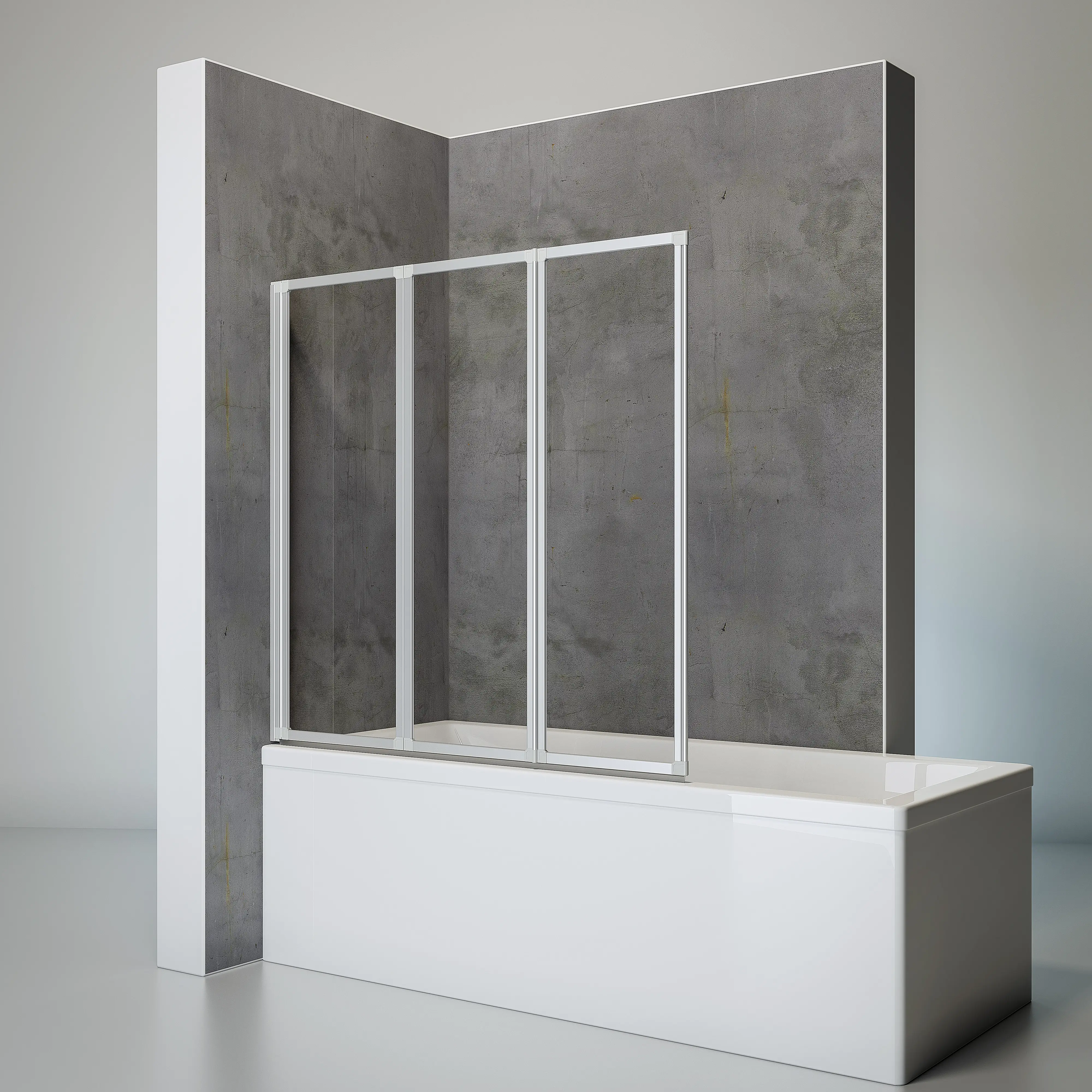 Schulte Badewannenaufsatz EP1330 3-tlg. 121x127 cm