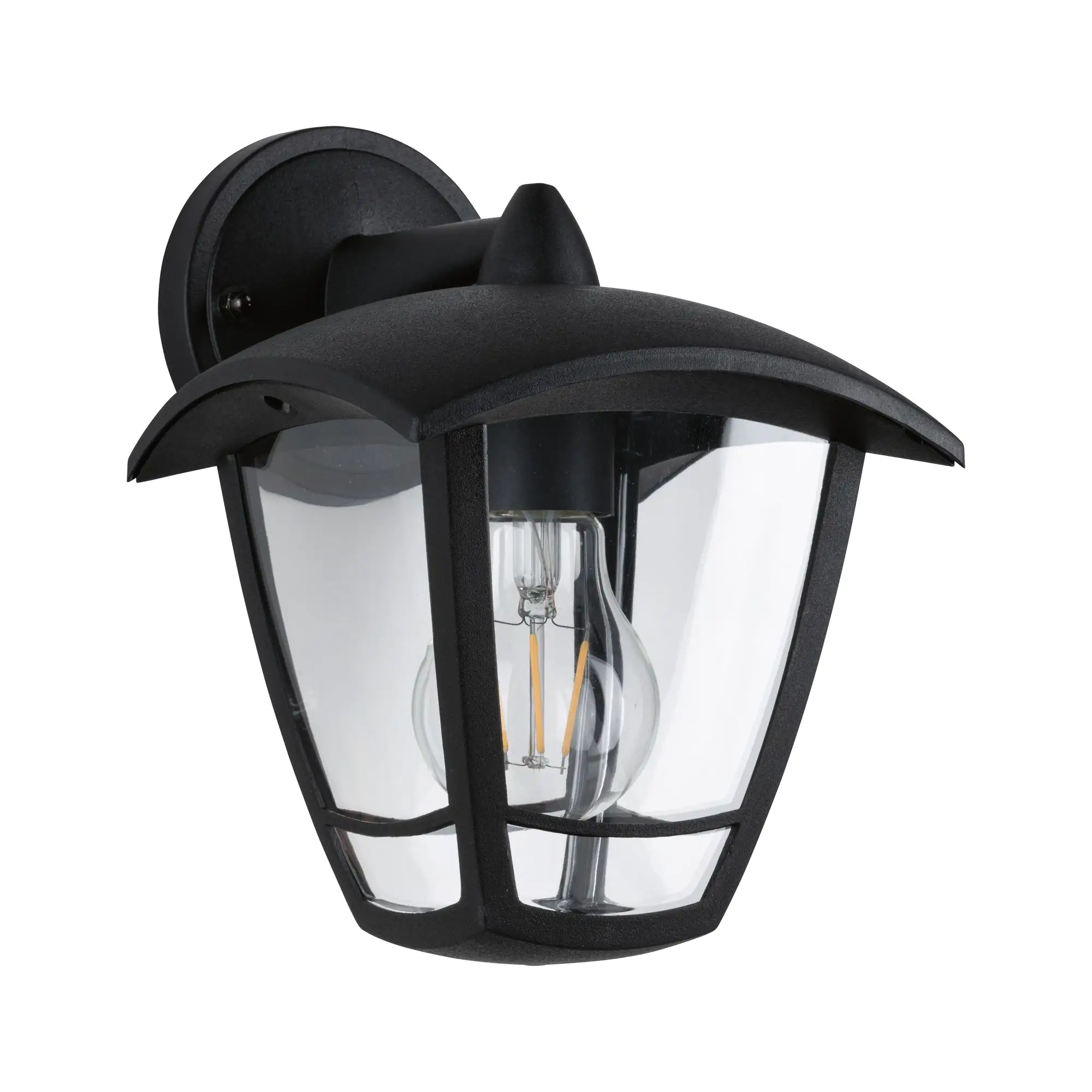 Paulmann Außen-Wandleuchte Classic Curved schwarz 22,5 x 19 cm E27 12 W