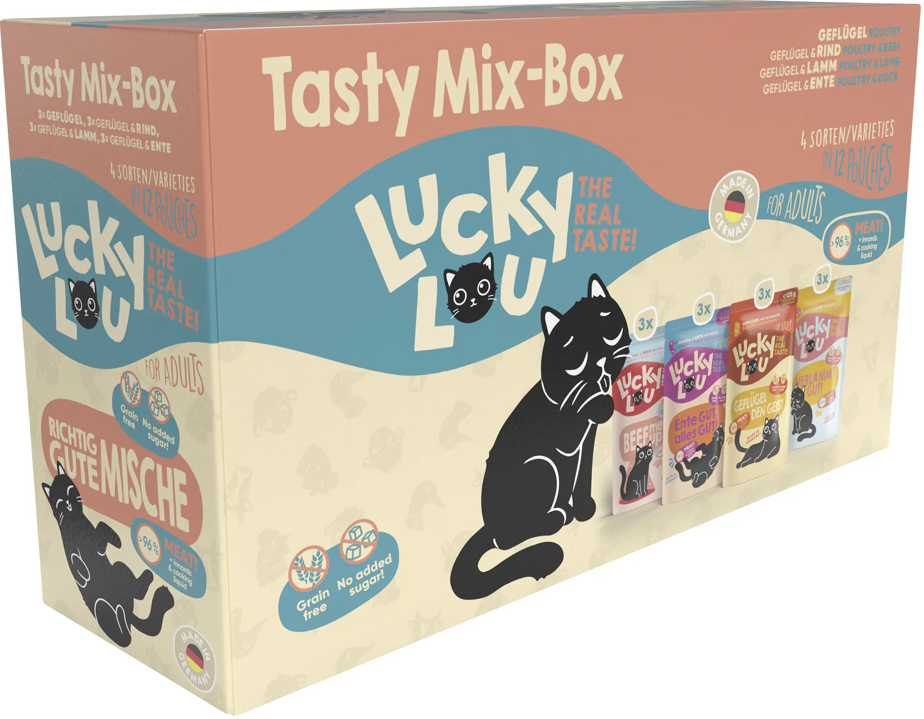 Lucky Lou Lifestage Adult Tasty-Mix 12x125g