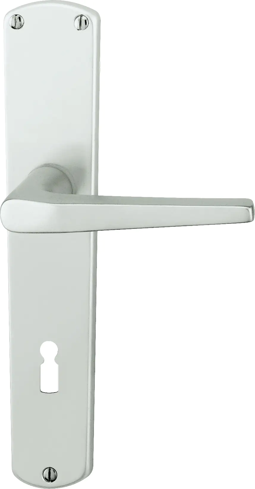 Alpertec BB-Langschildgarnitur Phil Aluminium F1 silber abgerundet