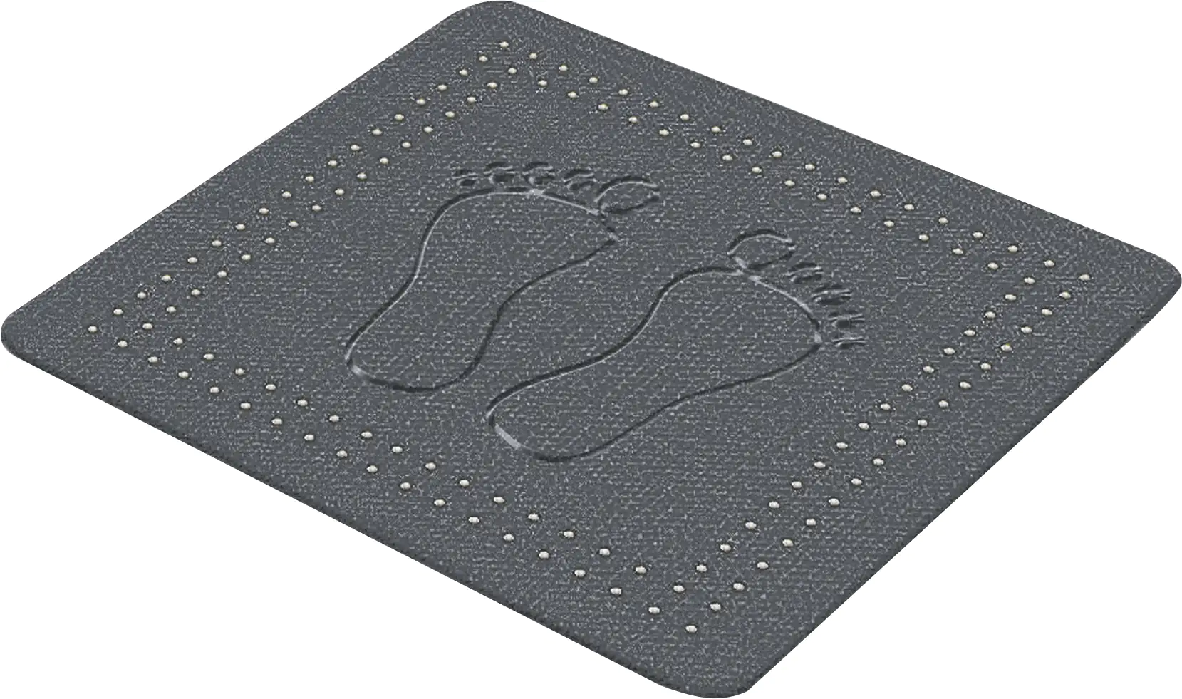 Kleine Wolke Duscheinlage Foot Schiefer, 55 x 55 cm