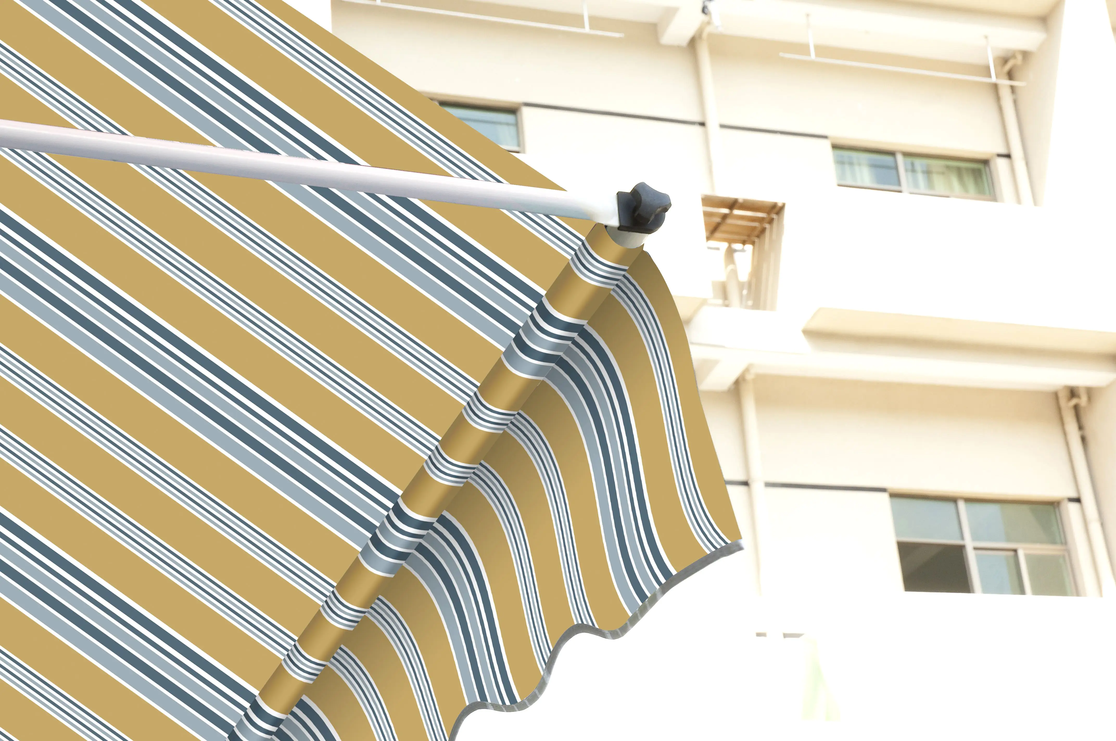TrendLine Balkon-Markise 3 x 1,3 m gelb-weiß gestreift