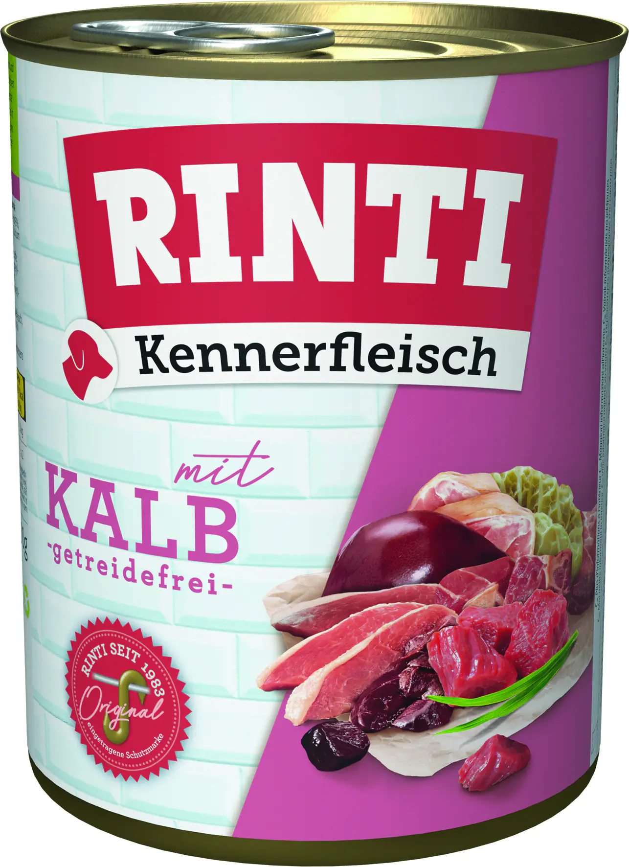 Rinti Kennerfleisch Hundenassfutter Adult getreidefrei 800 g Kalb bei Kartonabnahme