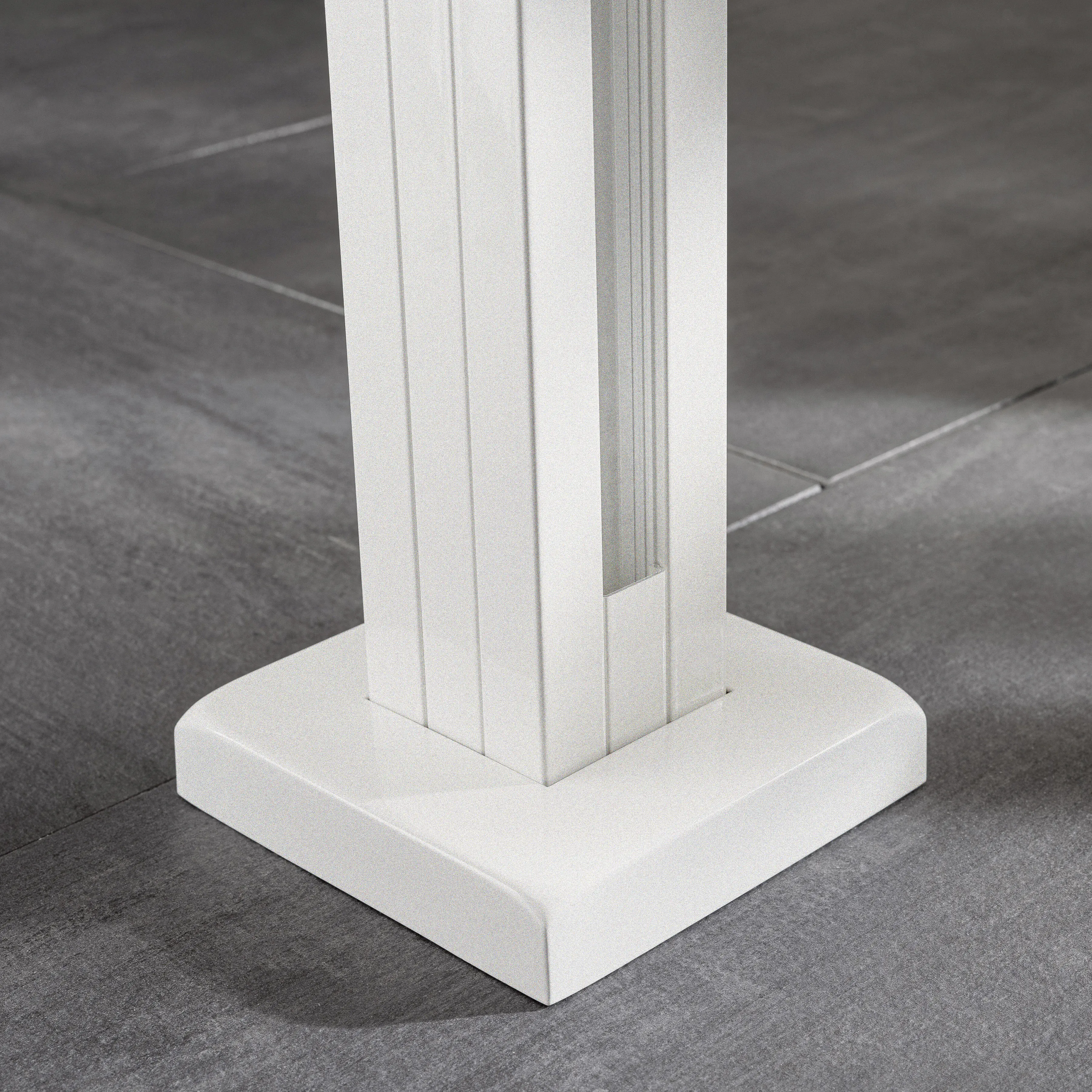 Ambiente Glaszaun Grundset  mit Siebdruck 187 x 107,2 cm weiß