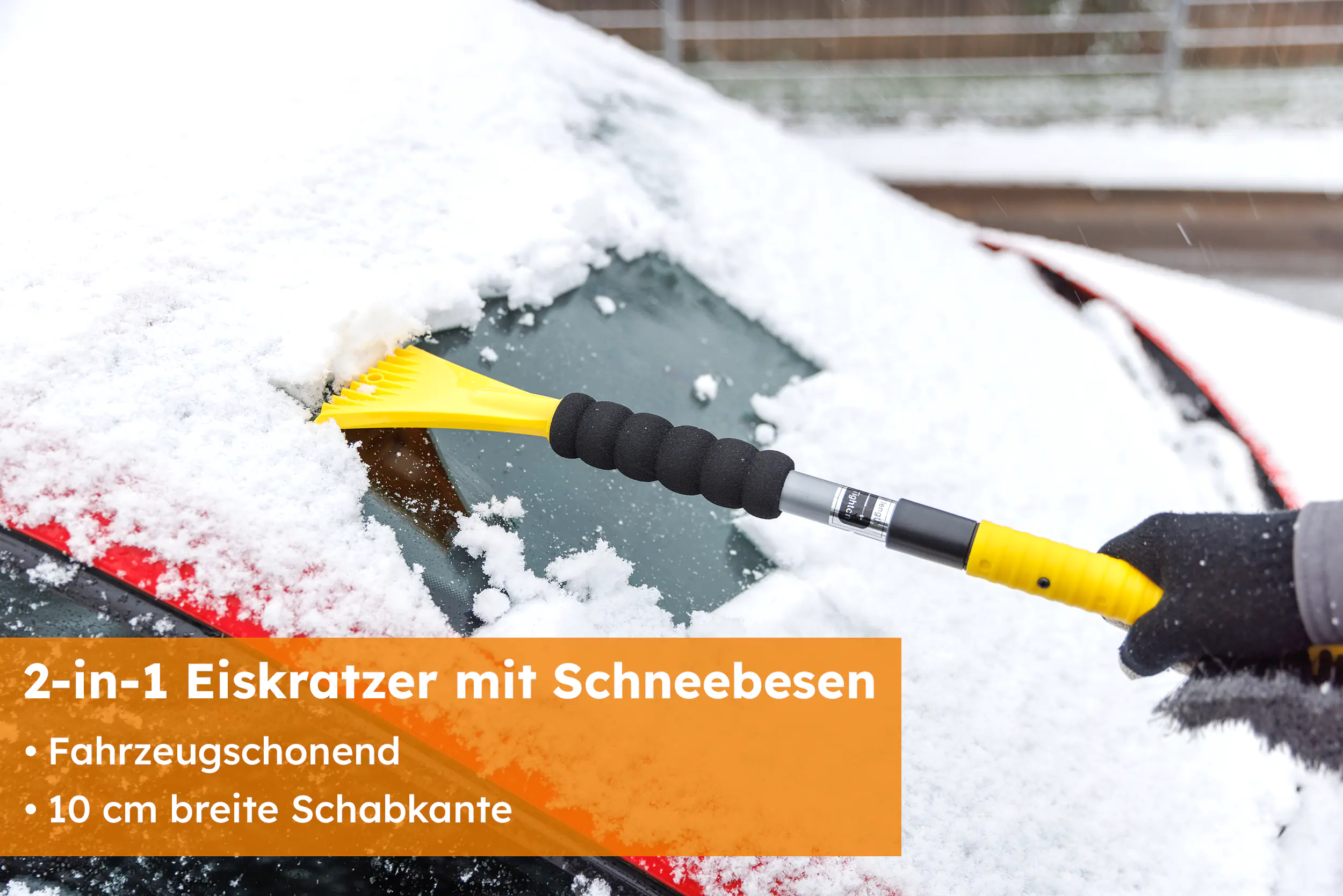 TrendLine Eiskratzer mit Besen teleskopierbar 71 - 82 cm
