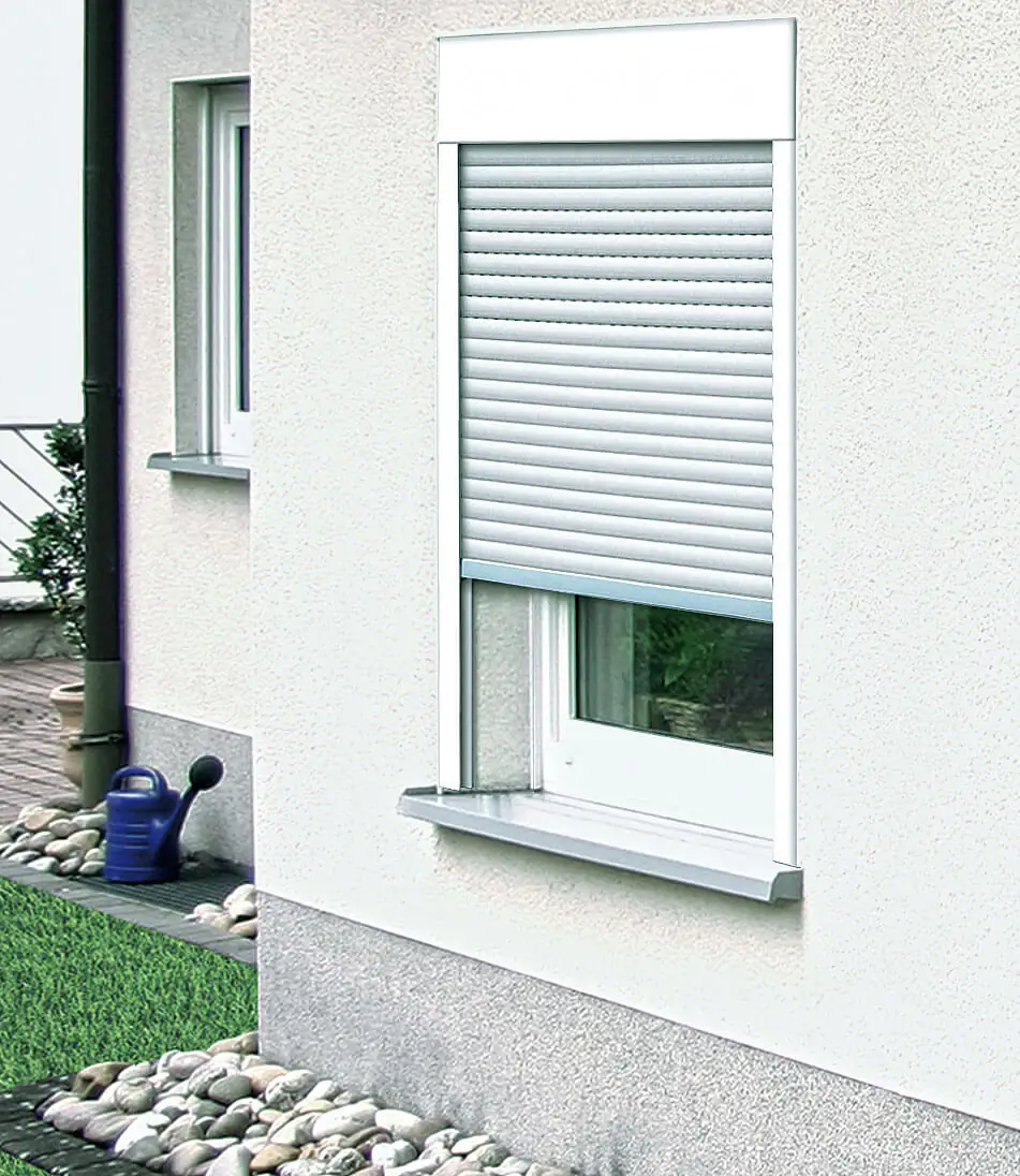 Schellenberg Aufsatzrollladen SB weiß/grau 100 x 120 cm