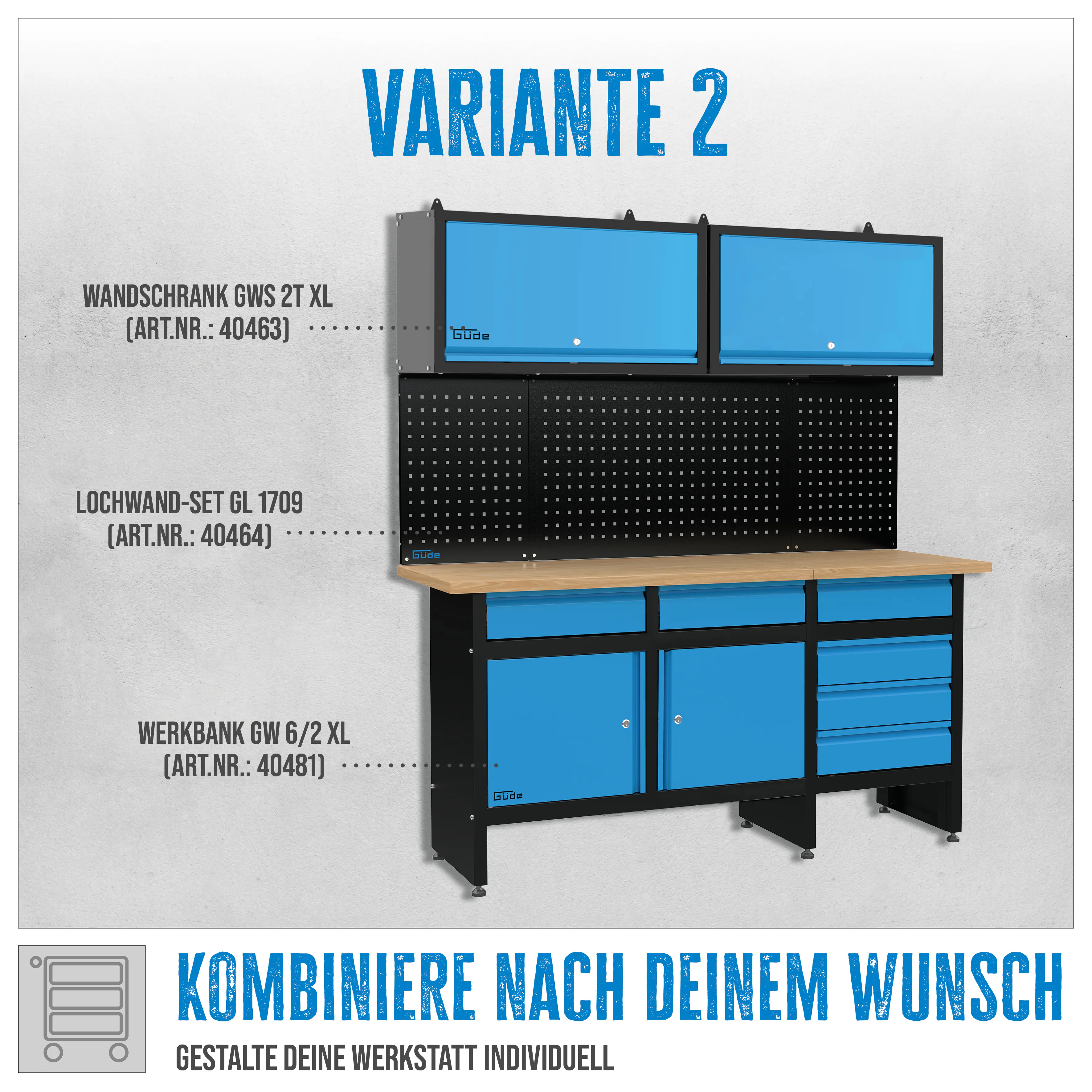 Güde Lochwand-Set GL 1709 XL