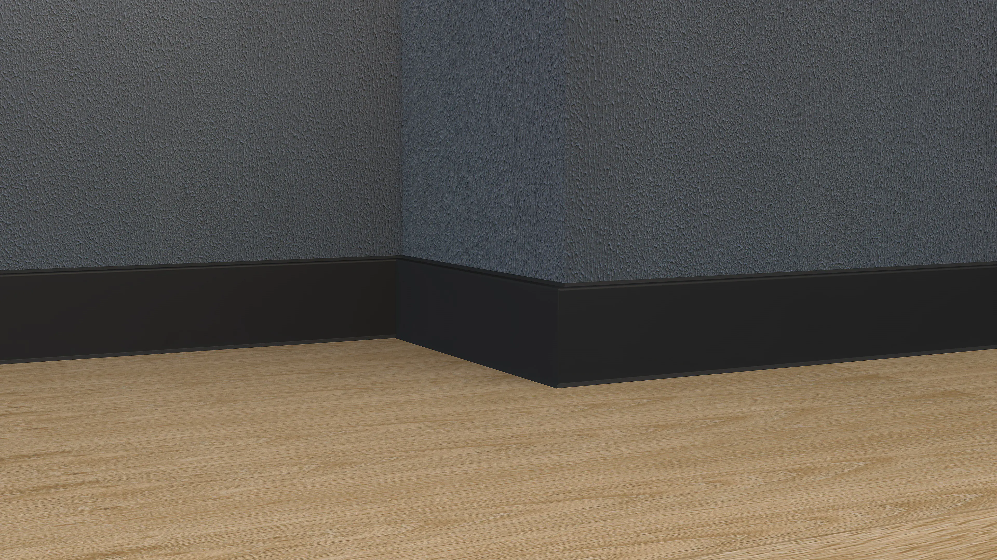 Neuhofer Fußleiste 240 cm x 80 x 13 mm schwarz